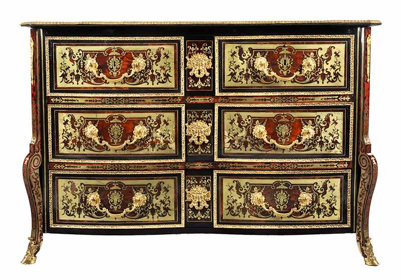 Höchst elegante französische Louis XIV-Kommode in Boulle-Technik Höhe: 87 cm. Breite: 126,5 cm. - Image 4 of 21