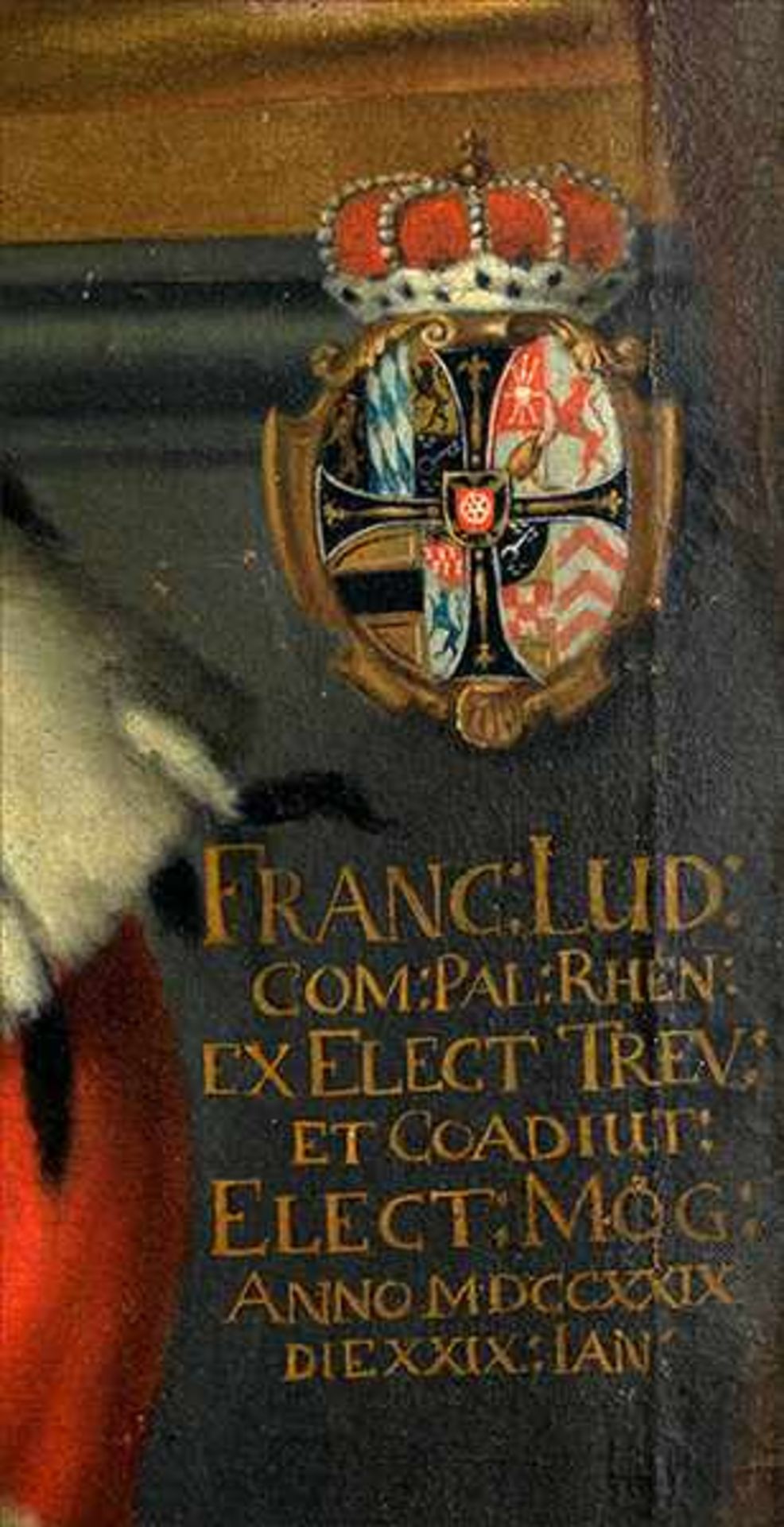 Maler des 18. Jahrhunderts HERRSCHERPORTRAIT DES FRANZ LUDWIG VON PFALZ-NEUBURG (1664-1732) Öl auf - Bild 2 aus 9