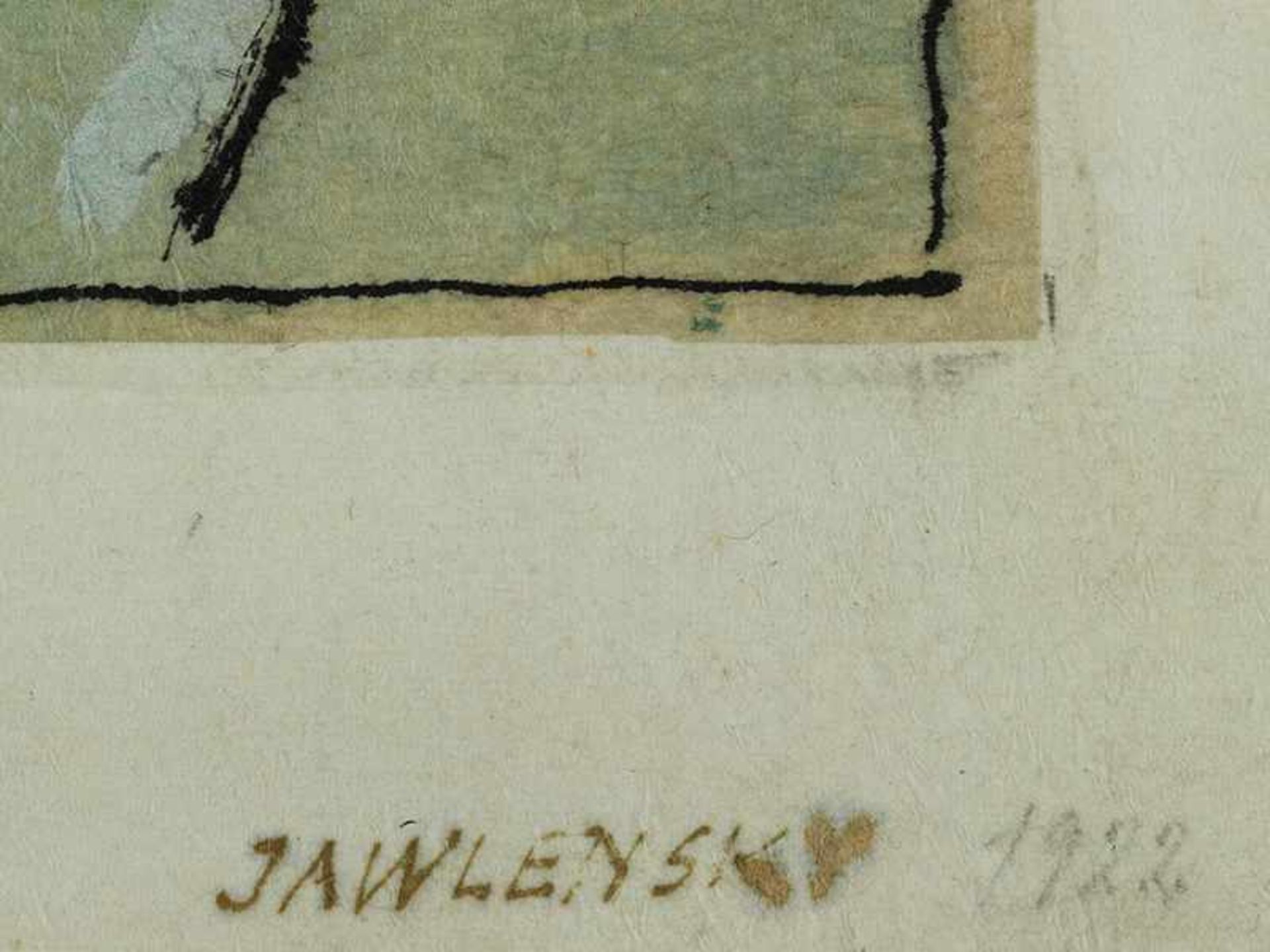 Alexej von Jawlensky, 1864 Torschok "" 1941 Wiesbaden TÊTE DE FEMME Aquarell und Tusche auf Papier - Bild 2 aus 9