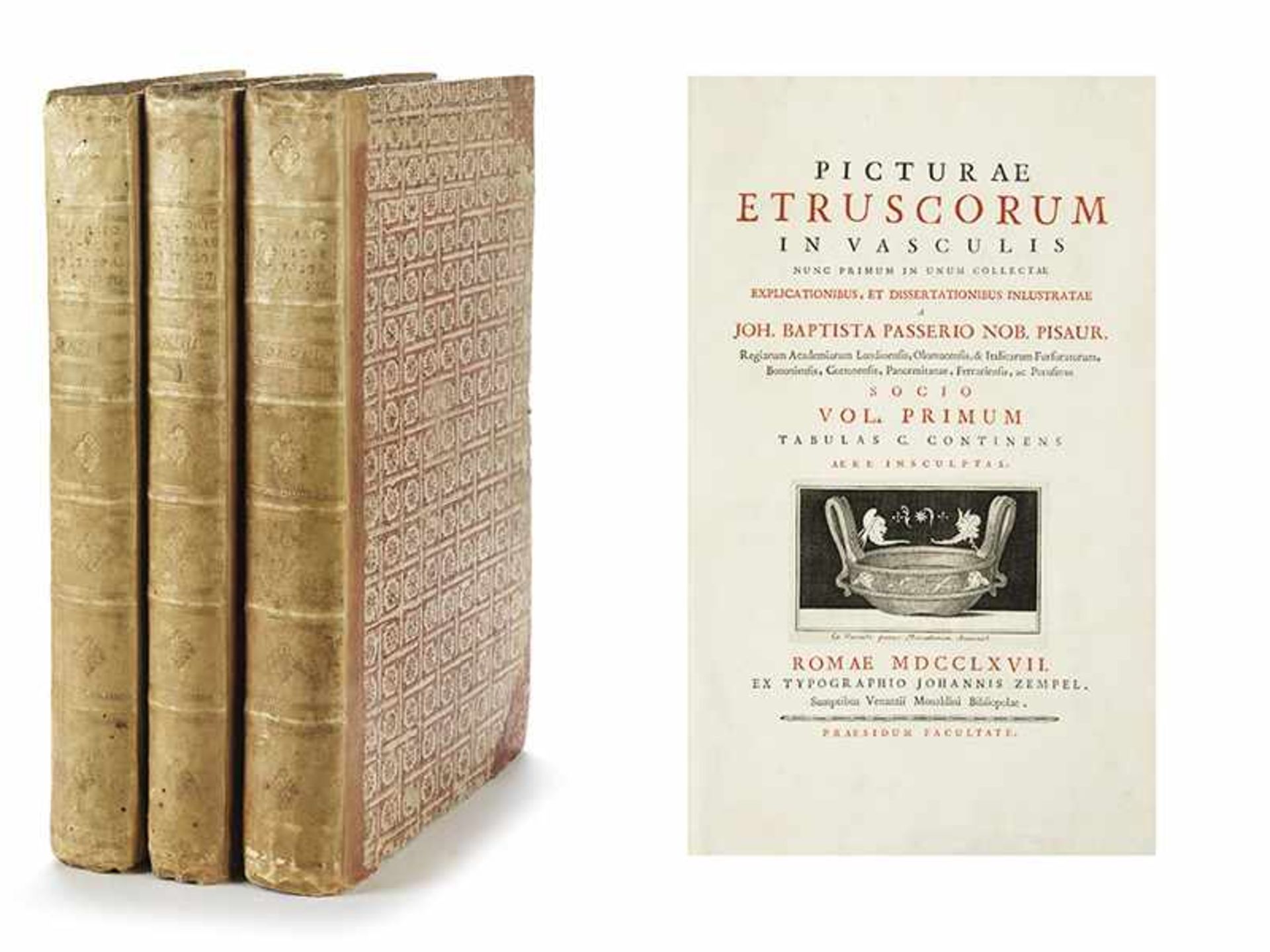 PASSERI, Giovanni Battista. Picturae Etruscorum in vasculis nunc primum in unum collectae,