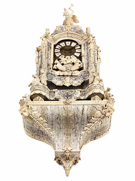 Aufwendig gearbeitete Louis XIV-Uhr in Elfenbein Gesamthöhe: ca. 153 cm. 19. Jahrhundert. - Image 2 of 21