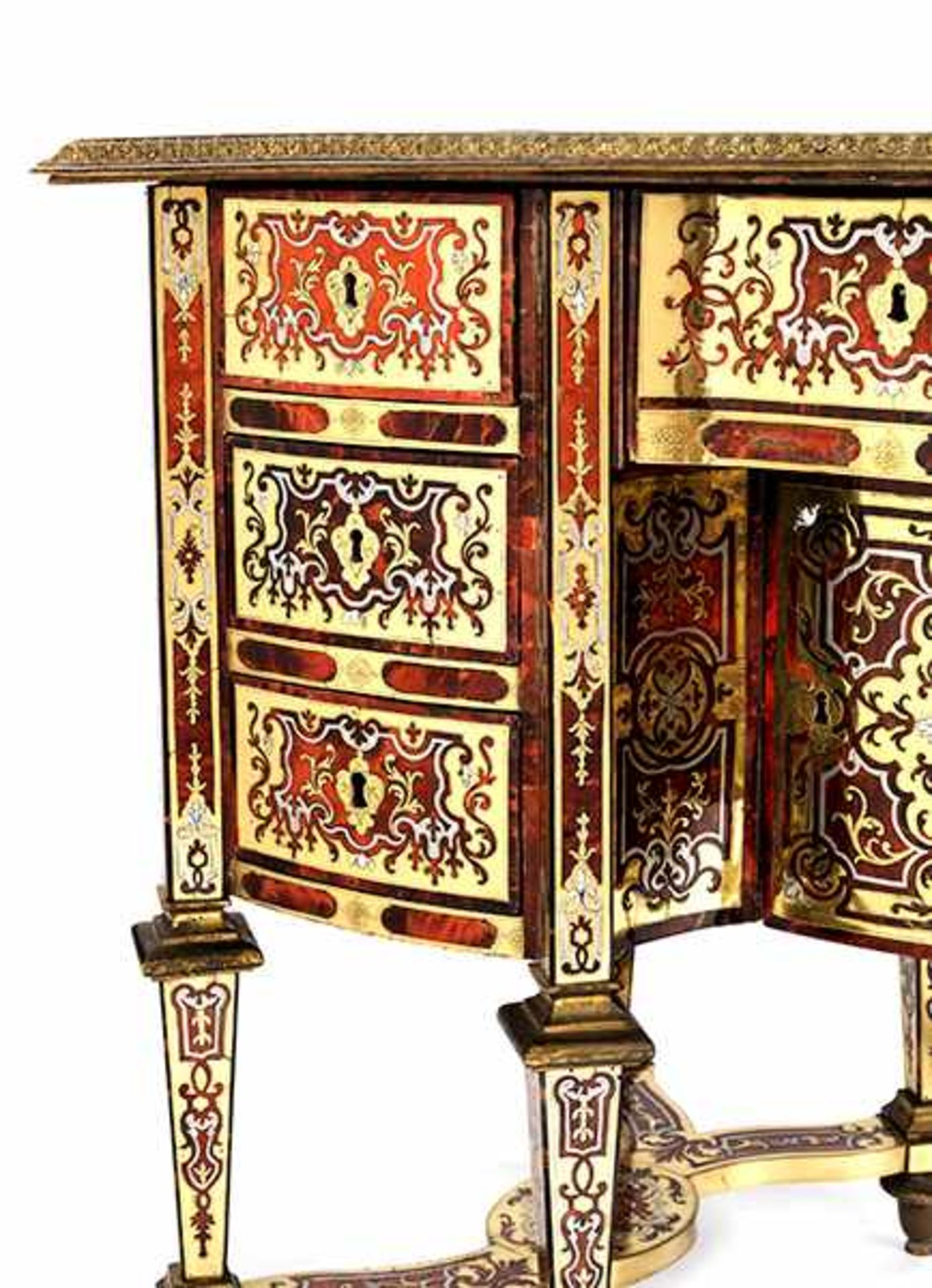 Kleines Bureau Mazarin mit Boulle-Marketerie Höhe: 75,5 cm. Breite: 90,5 cm. Tiefe: 58,5 cm. - Bild 11 aus 13