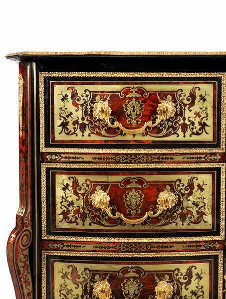 Höchst elegante französische Louis XIV-Kommode in Boulle-Technik Höhe: 87 cm. Breite: 126,5 cm. - Image 16 of 21