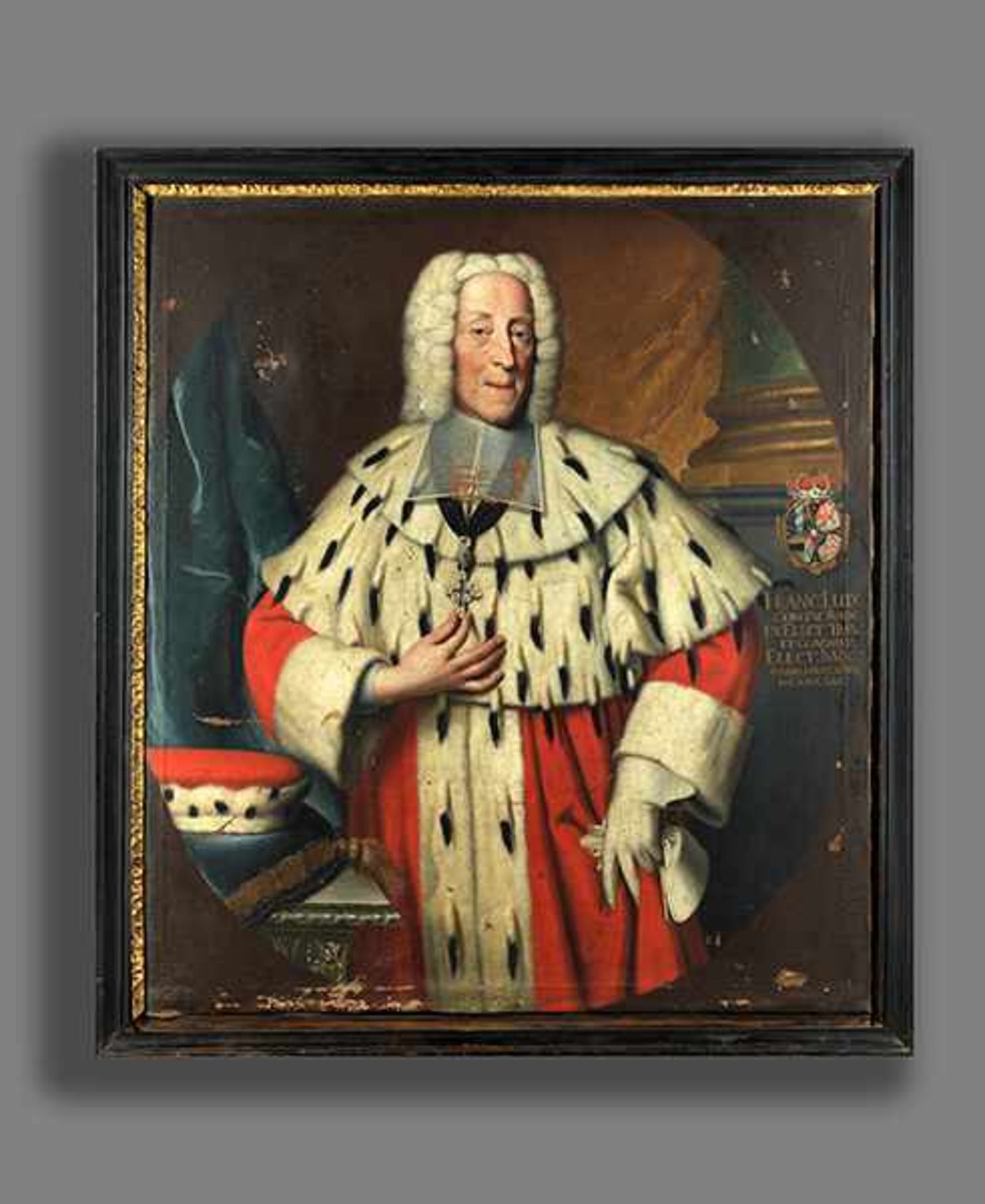 Maler des 18. Jahrhunderts HERRSCHERPORTRAIT DES FRANZ LUDWIG VON PFALZ-NEUBURG (1664-1732) Öl auf - Bild 7 aus 9