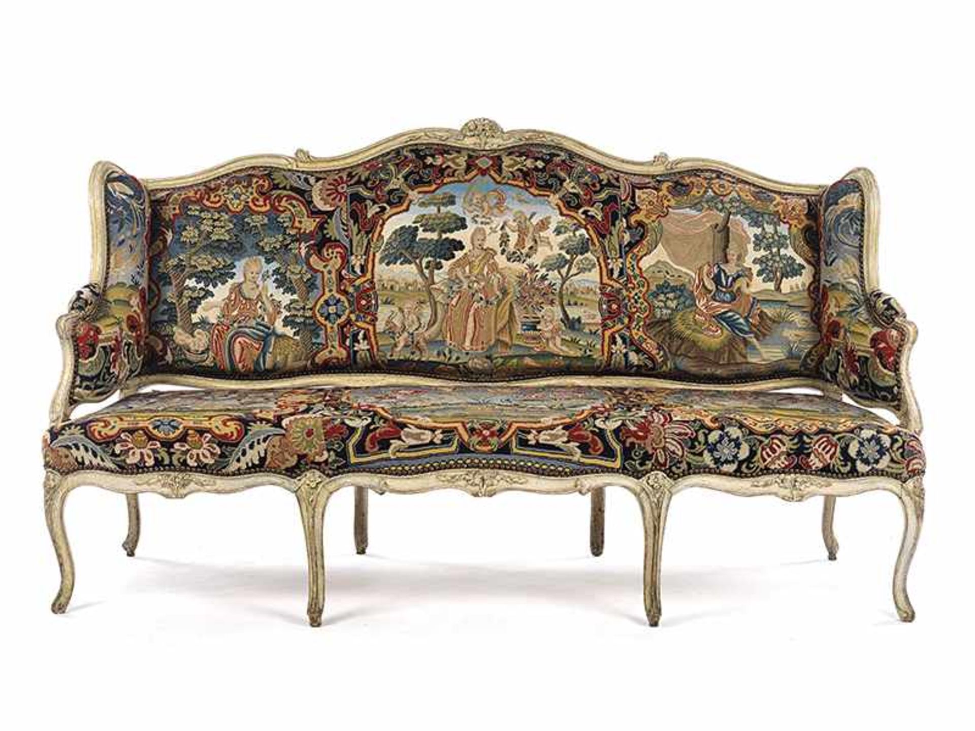 Louis XV salon suite with tapestry upholstery - Bild 2 aus 10