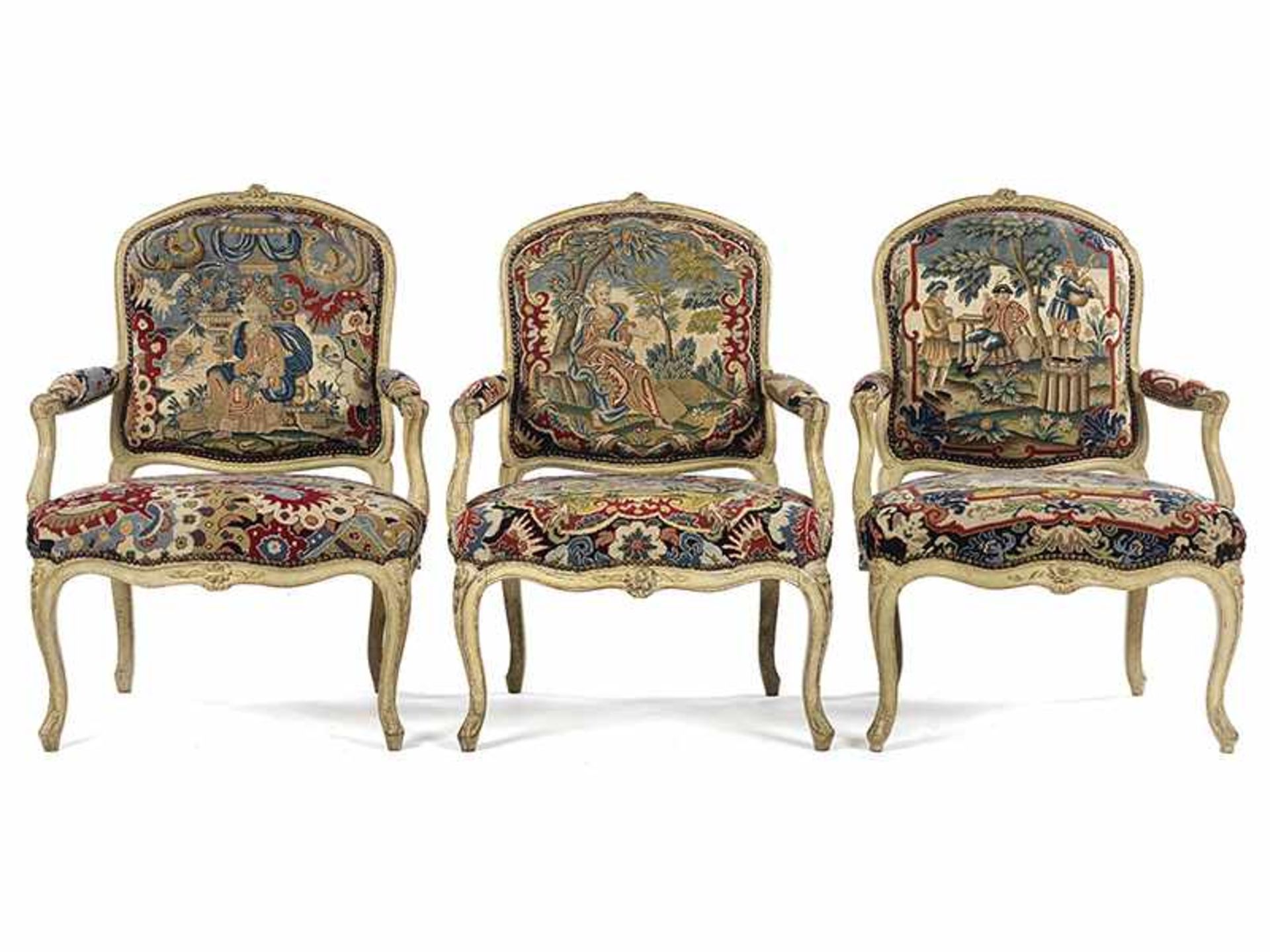Louis XV salon suite with tapestry upholstery - Bild 3 aus 10