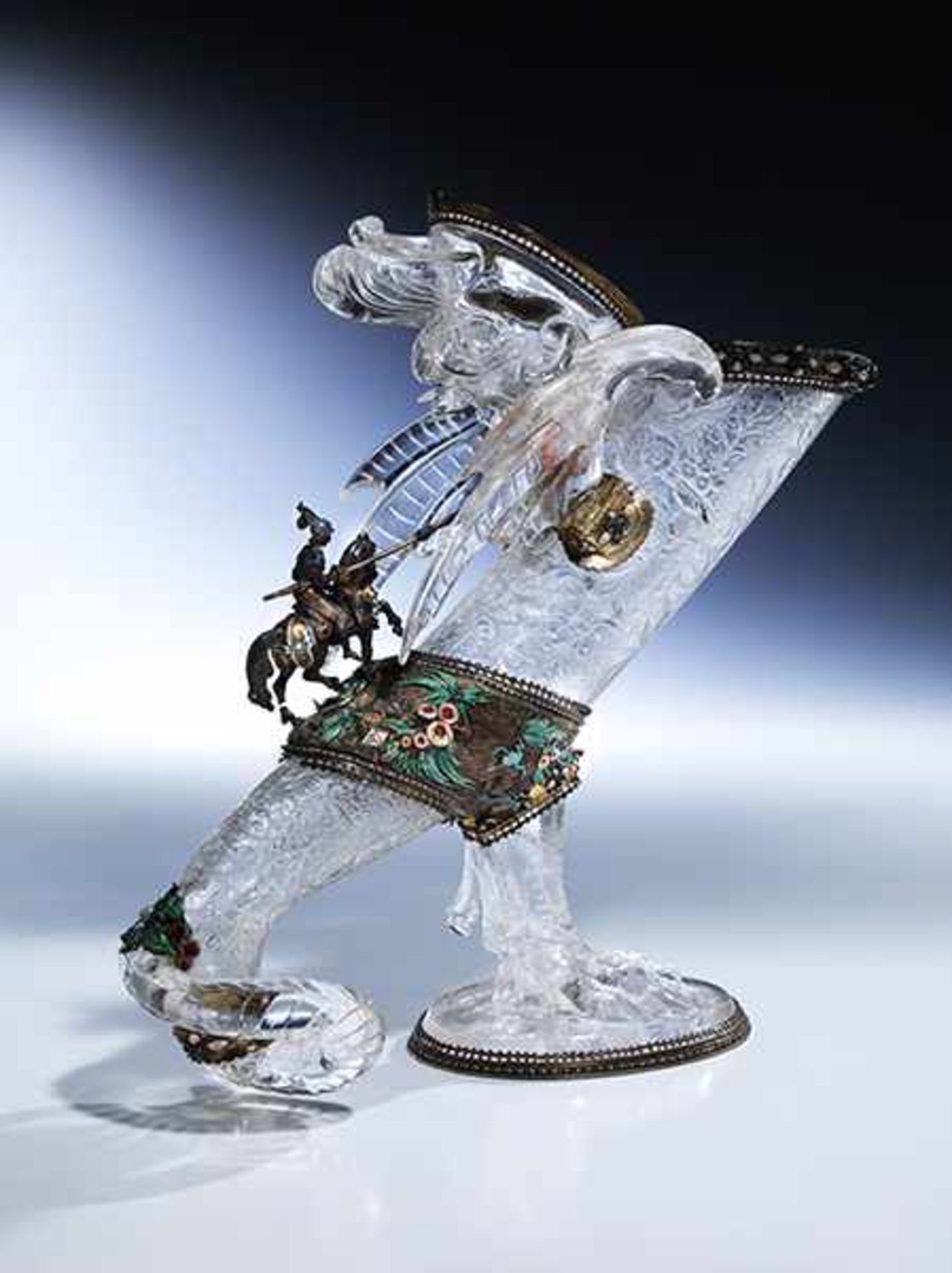 Mountain crystal object with Saint George and the Dragon - Bild 4 aus 8