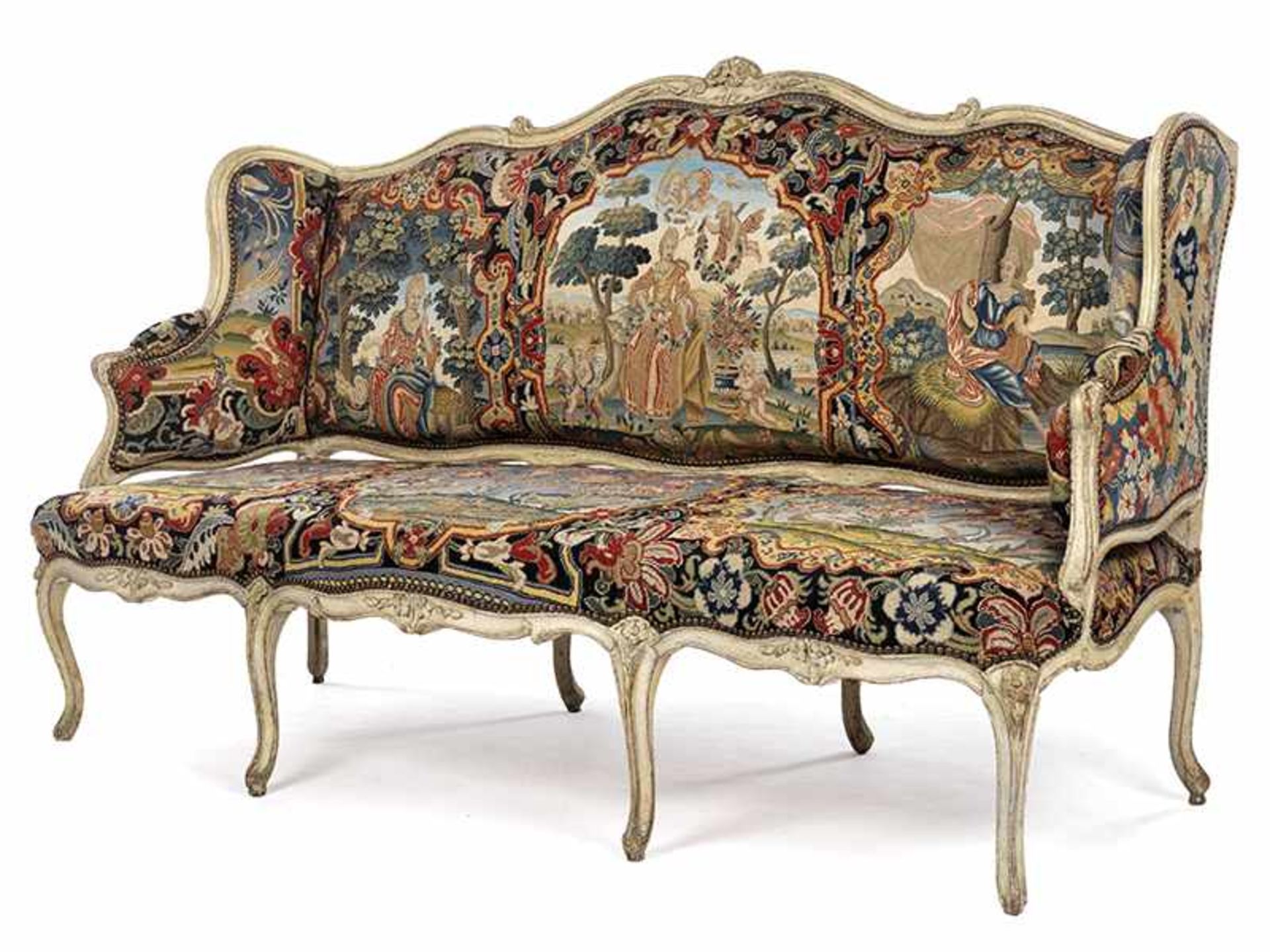 Louis XV salon suite with tapestry upholstery - Bild 7 aus 10