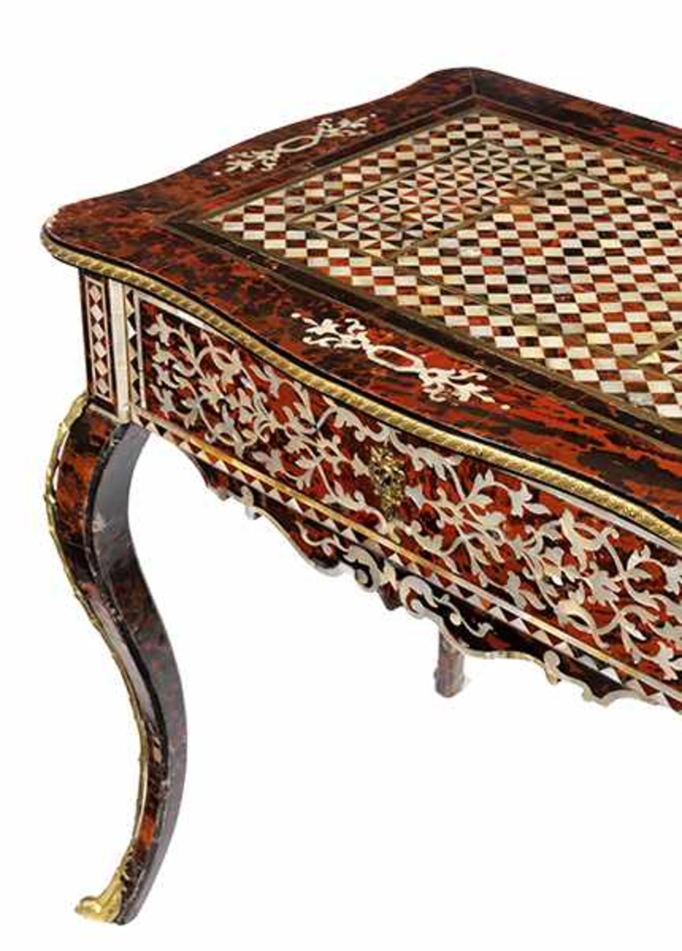 Important combination games table with tortoiseshell and mother-of-pearl décor - Bild 5 aus 8