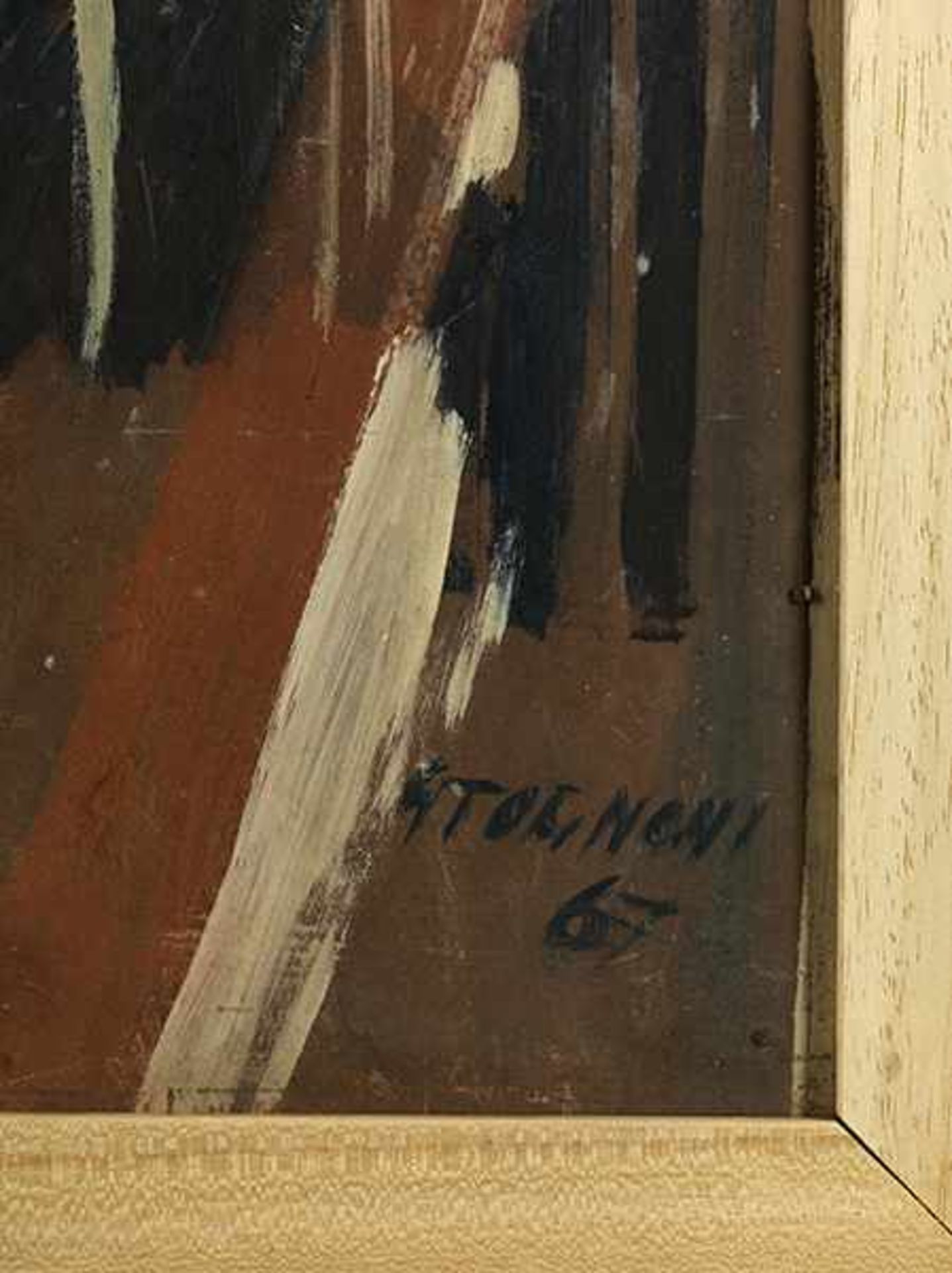 Giancarlo Tognoni, geb. 1932 MONZA 67 Öl auf Hartfaserplatte. 108 x 85 cm. Rechts unten signiert " - Bild 2 aus 5