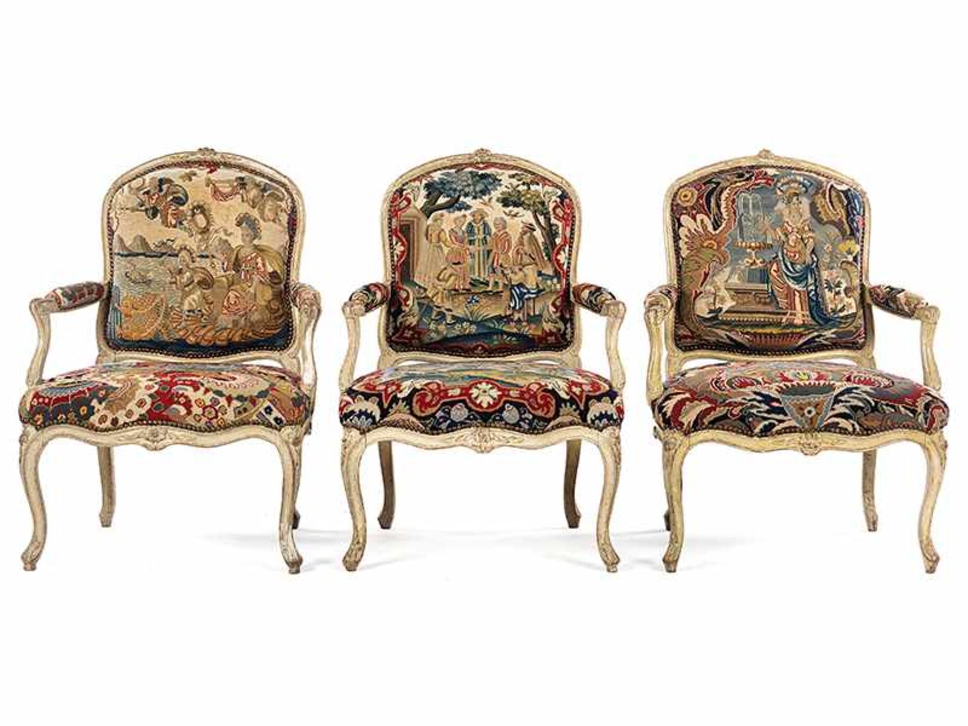 Louis XV salon suite with tapestry upholstery - Bild 4 aus 10