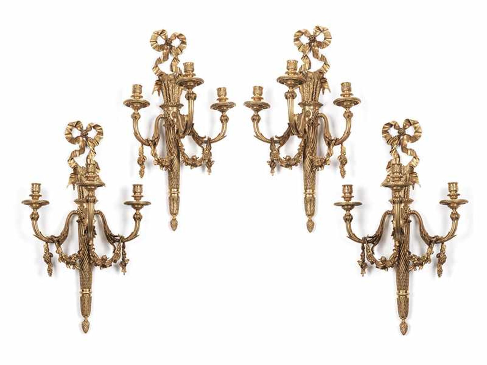 Set of four Louis XVI wall appliques