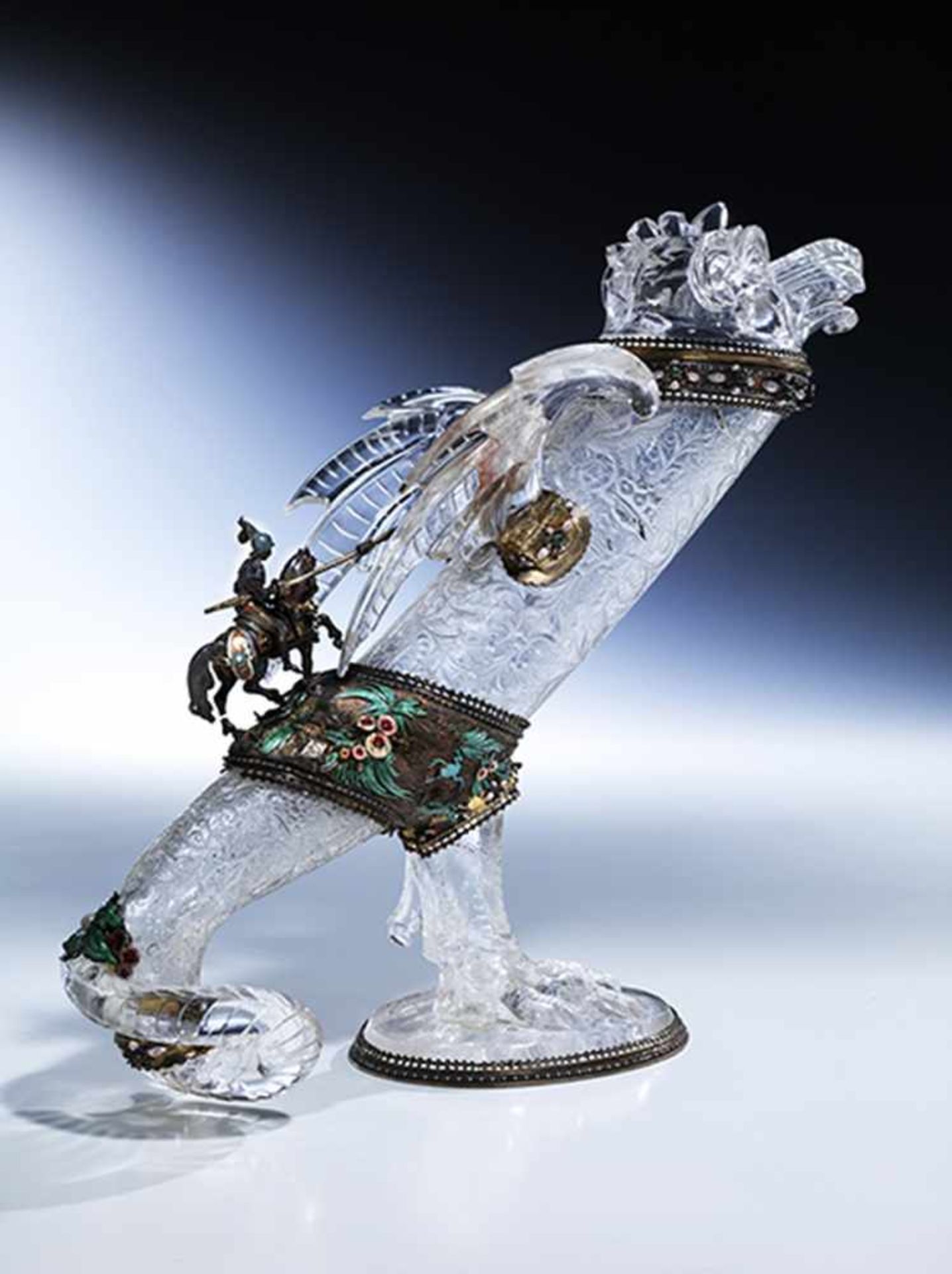 Mountain crystal object with Saint George and the Dragon - Bild 8 aus 8