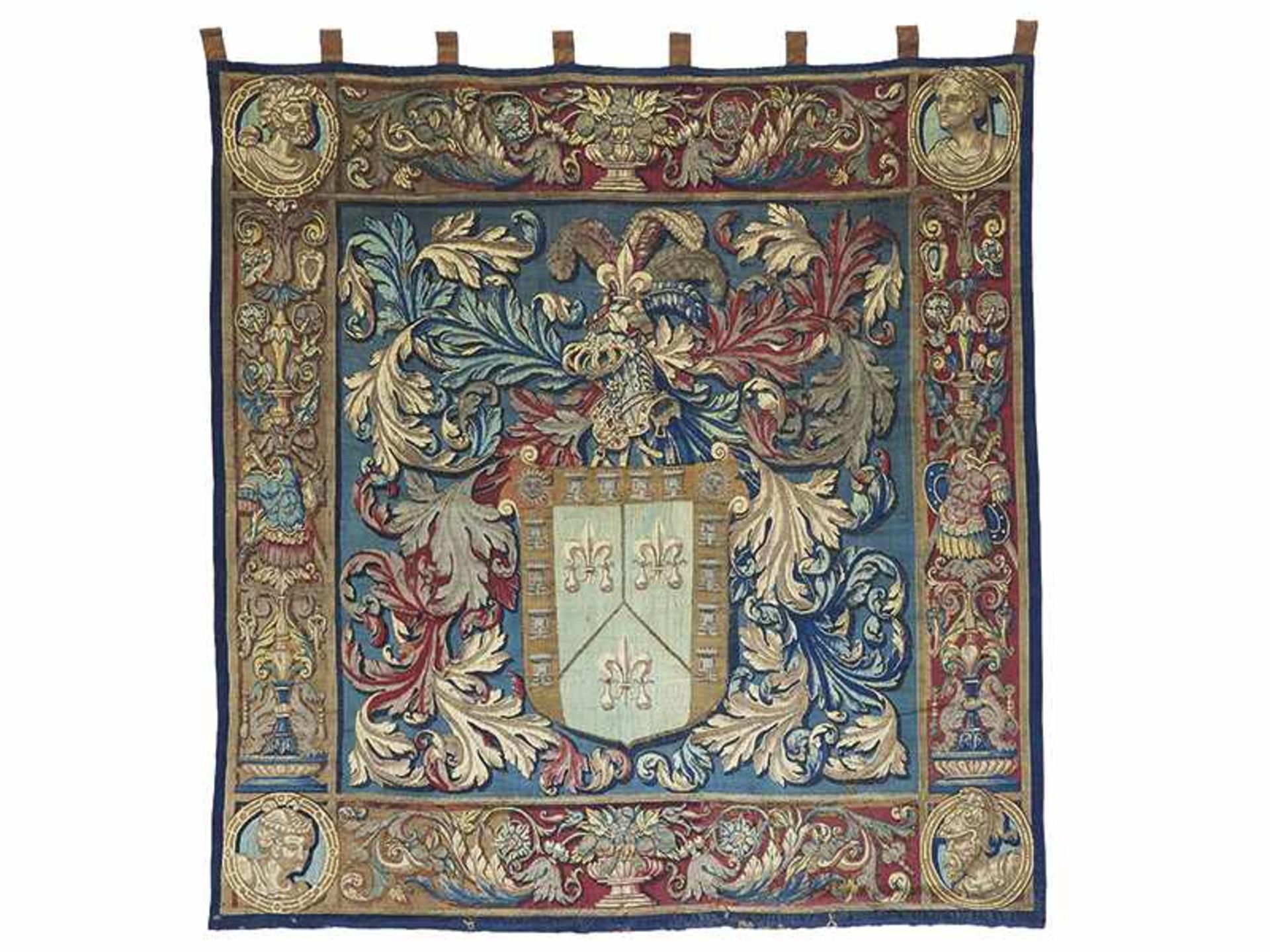 A pair of Bruges tapestries with coat of arms of the de Nagera family - Bild 2 aus 4