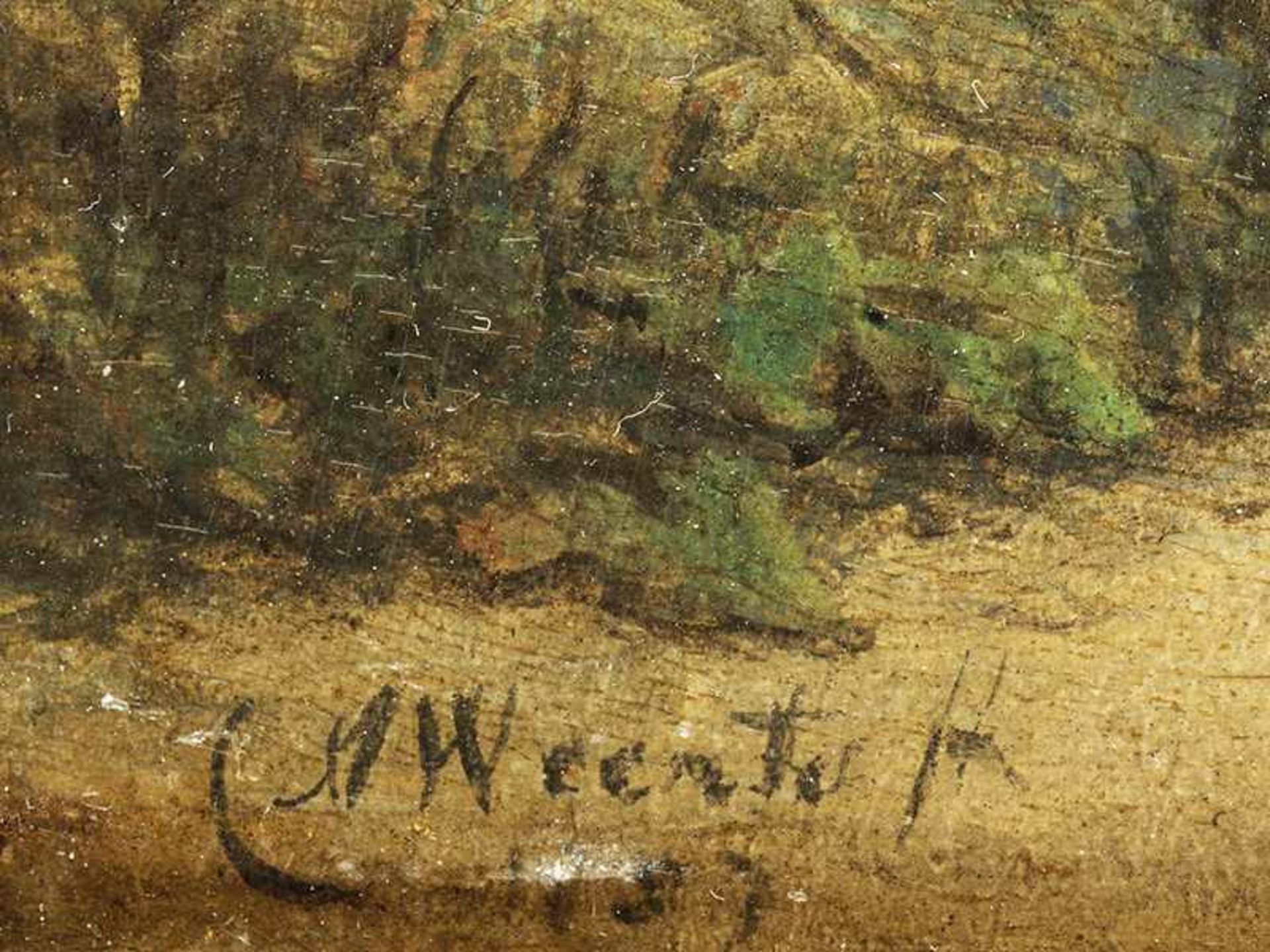 Coenraad Alexander Weerts, 1782 Deventer - 1846 Den Haag WEITE SOMMERLICHE LANDSCHAFT MIT SANDIGEM - Bild 2 aus 5