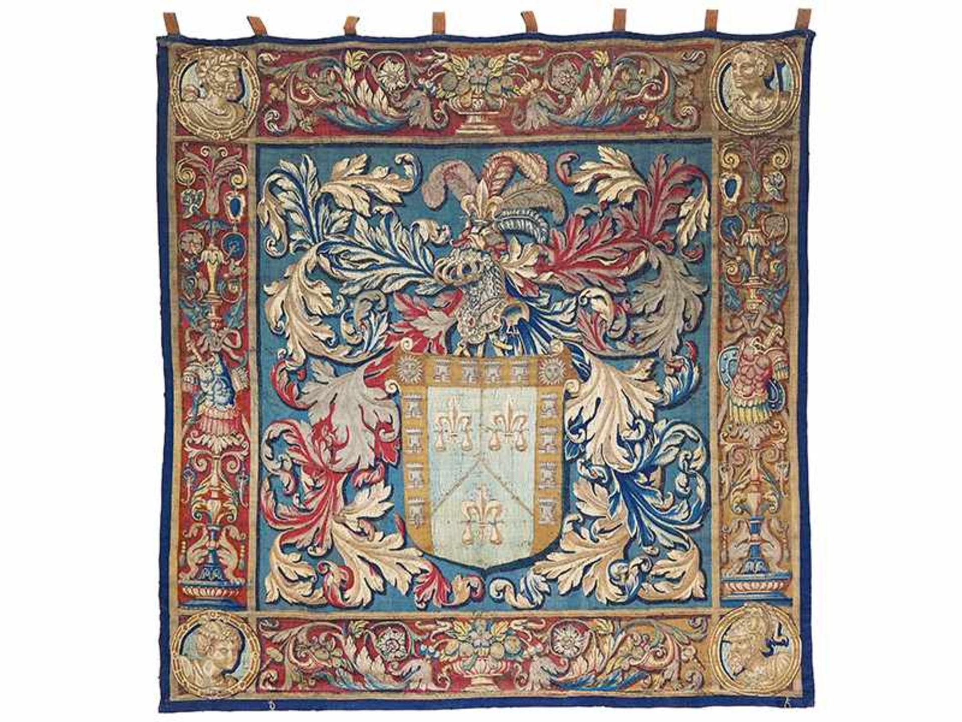 A pair of Bruges tapestries with coat of arms of the de Nagera family - Bild 3 aus 4