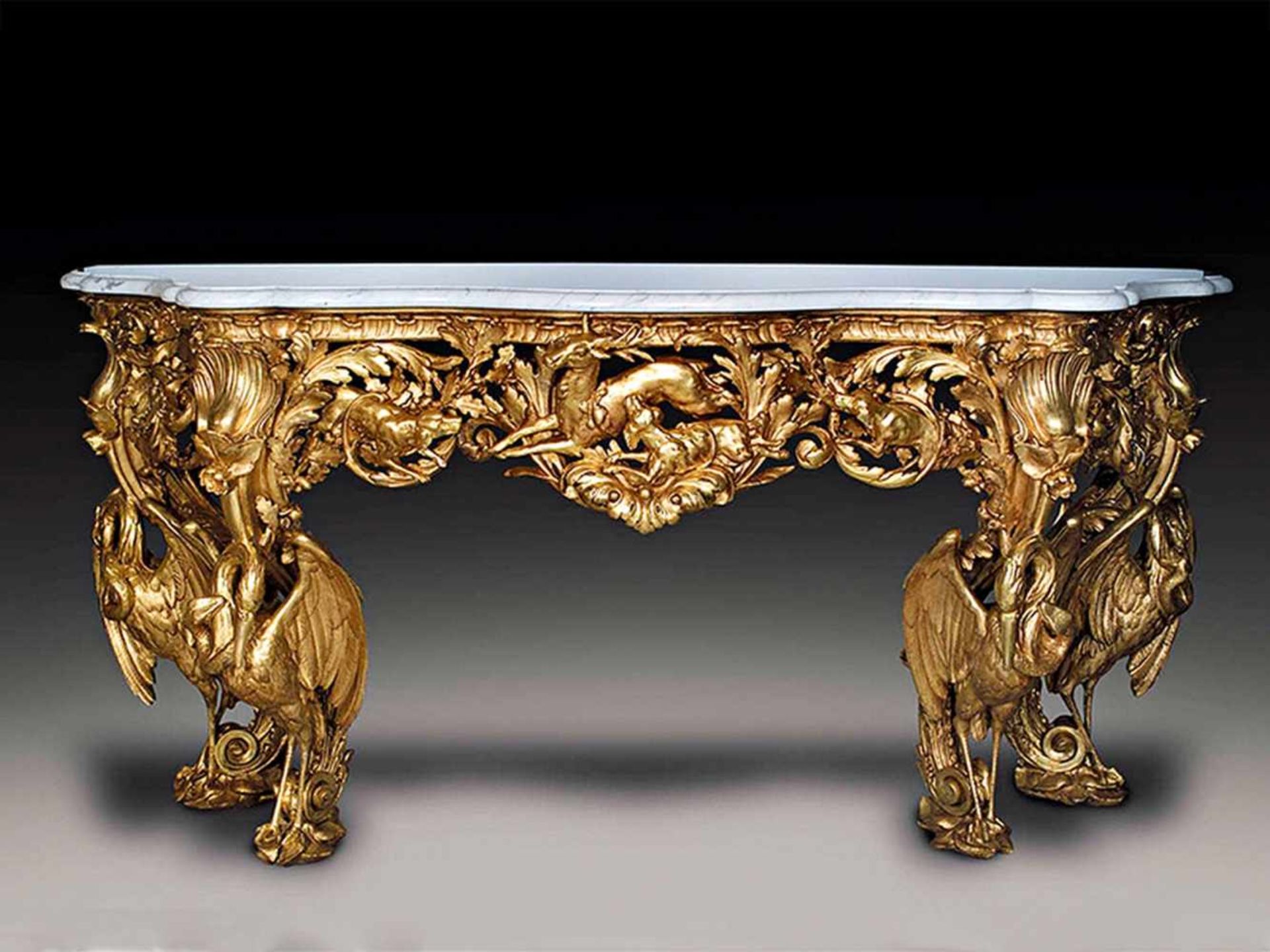 Exceptionally ornate console as part of a hunting parlour - Bild 2 aus 2