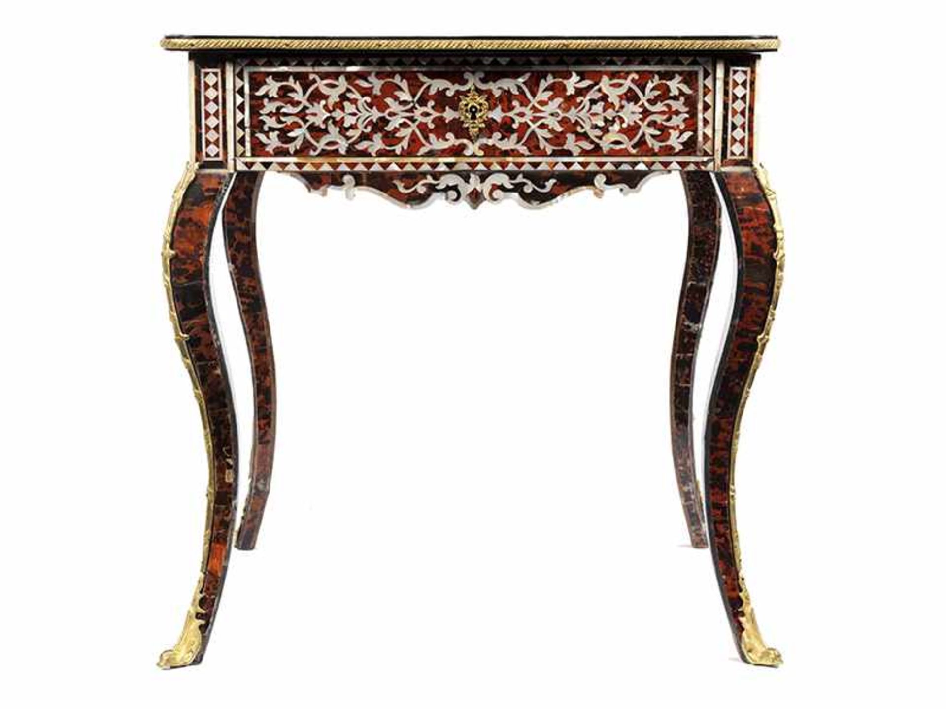 Important combination games table with tortoiseshell and mother-of-pearl décor - Bild 3 aus 8