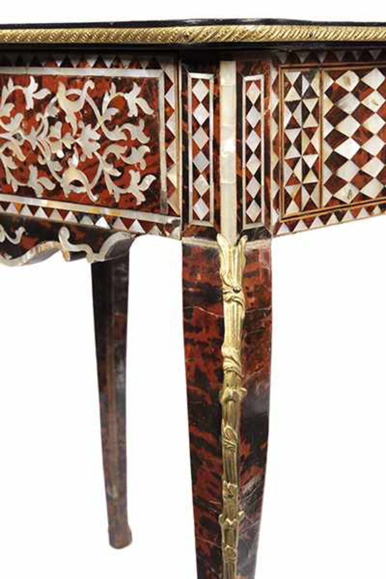 Important combination games table with tortoiseshell and mother-of-pearl décor - Bild 6 aus 8