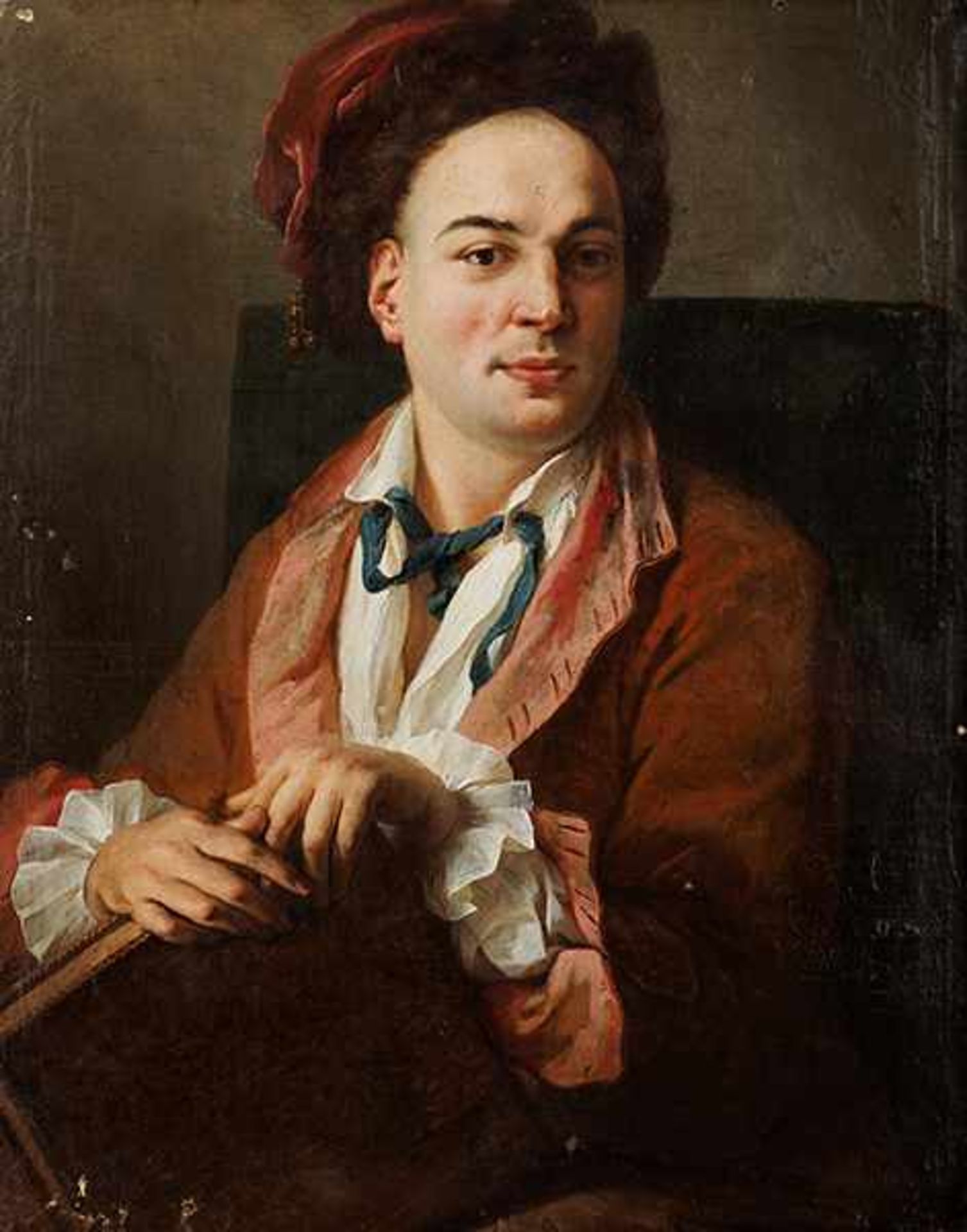 Wohl deutscher Maler der zweiten Hälfte des 18. Jahrhunderts PORTRAIT EINES MUSIKERS 69 x 85 cm.