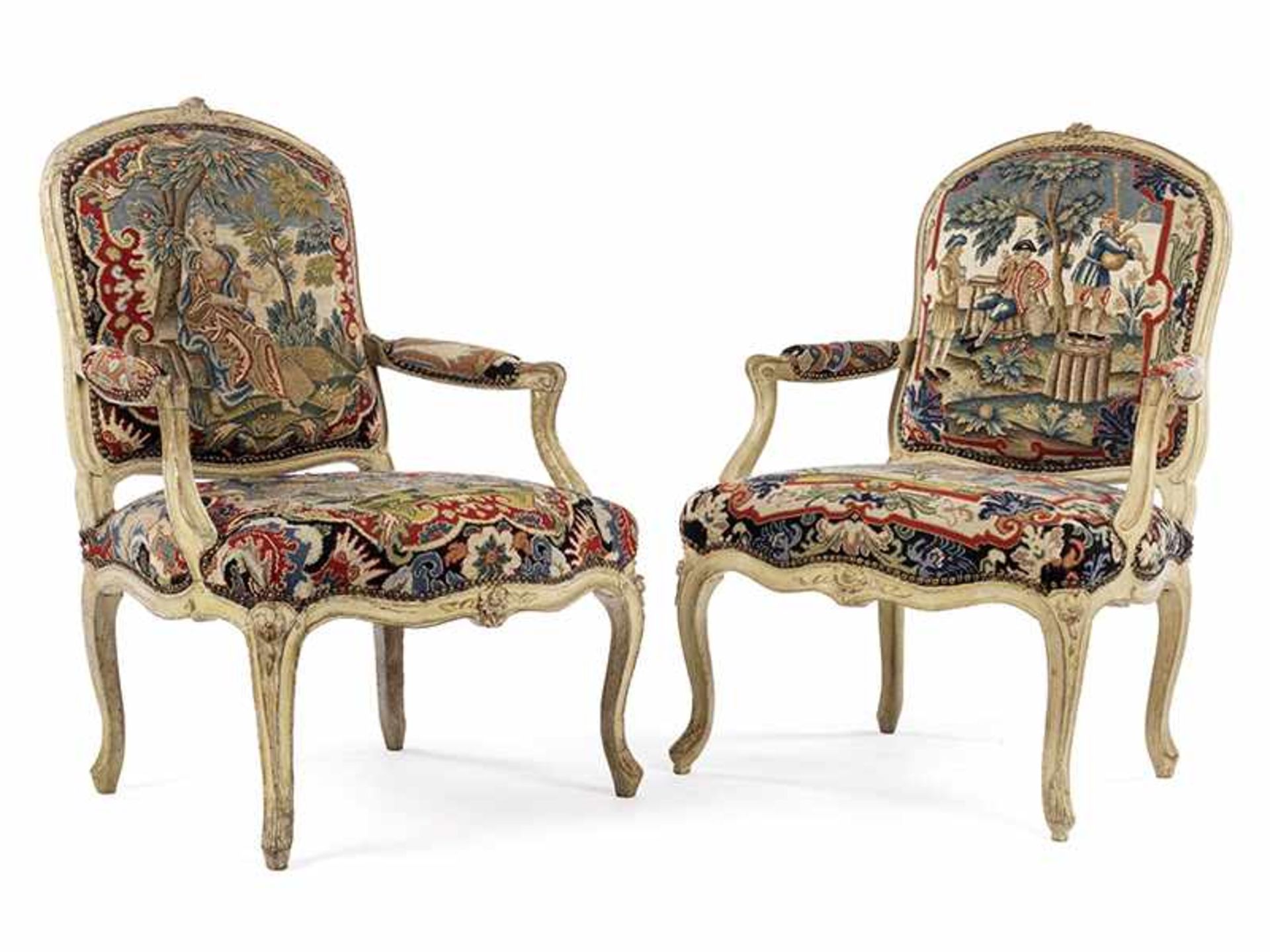 Louis XV salon suite with tapestry upholstery - Bild 5 aus 10
