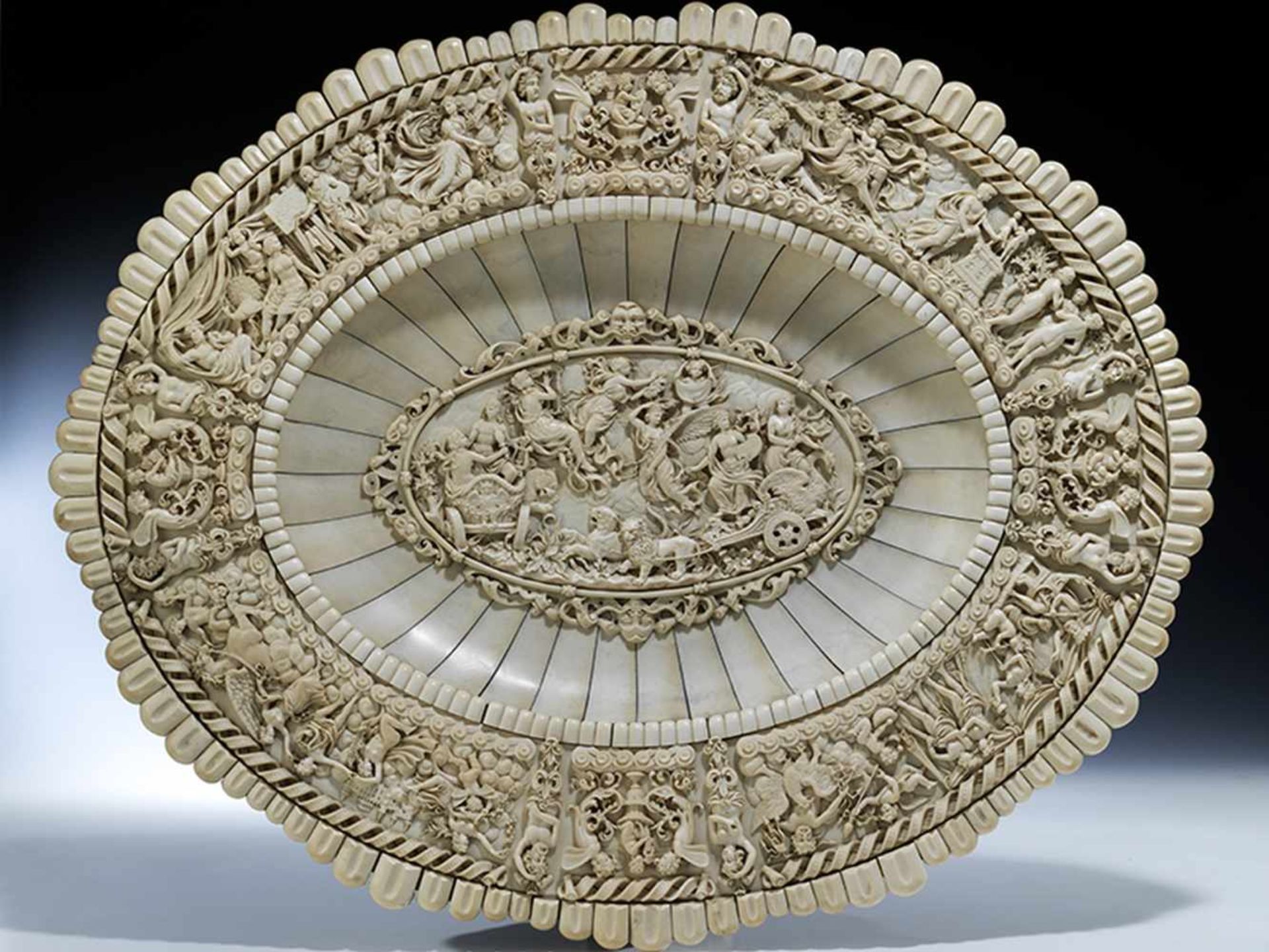 Large magnificent Historicism ivory platter - Bild 9 aus 9