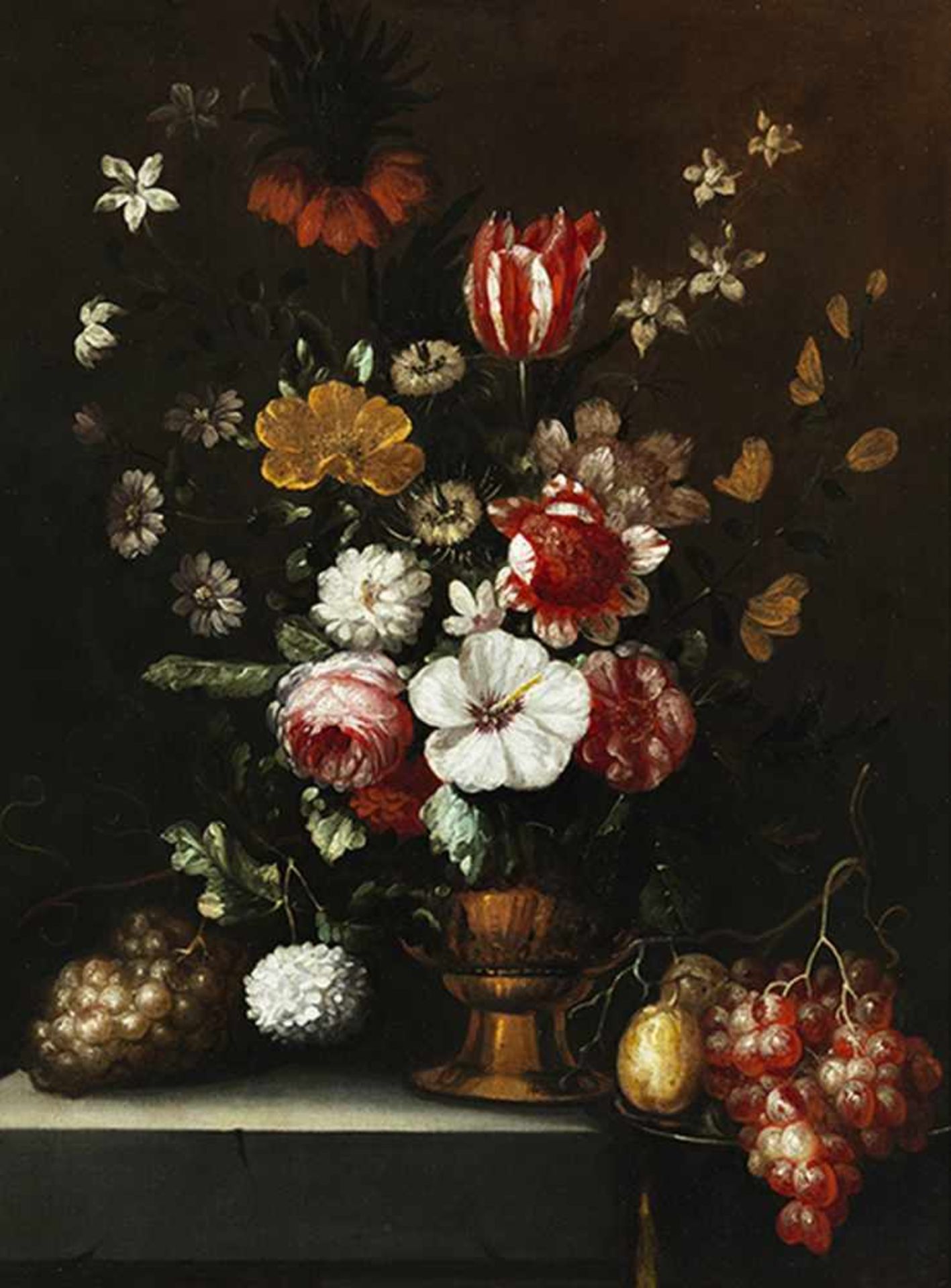 Pseudo Simons, tätig 1650 - 1680, Drittes Viertel 17. Jahrhundert BLUMENSTILLLEBEN Öl auf - Bild 5 aus 5