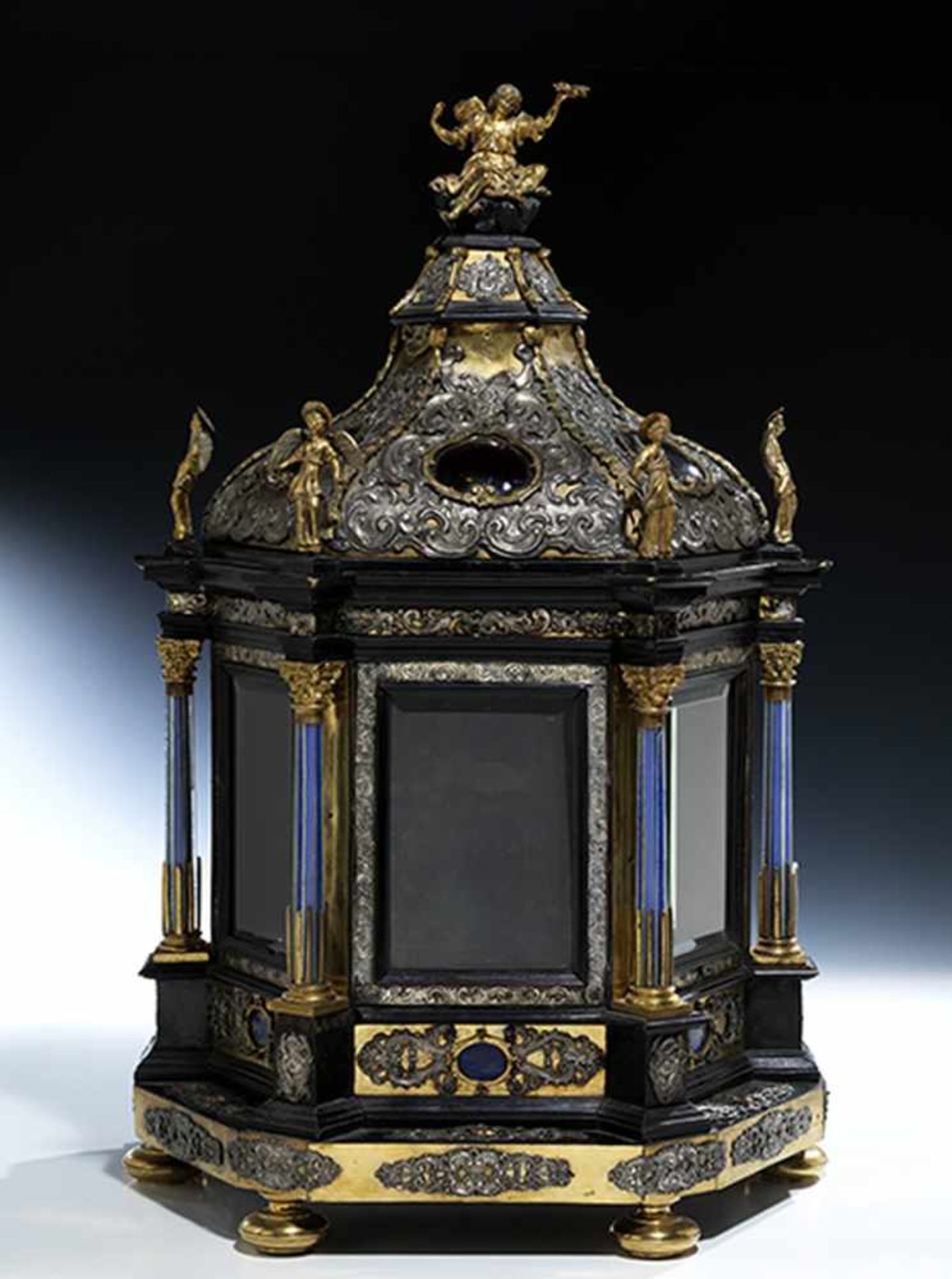 Large Baroque Pageantry Shrine in original leather box - Bild 10 aus 10