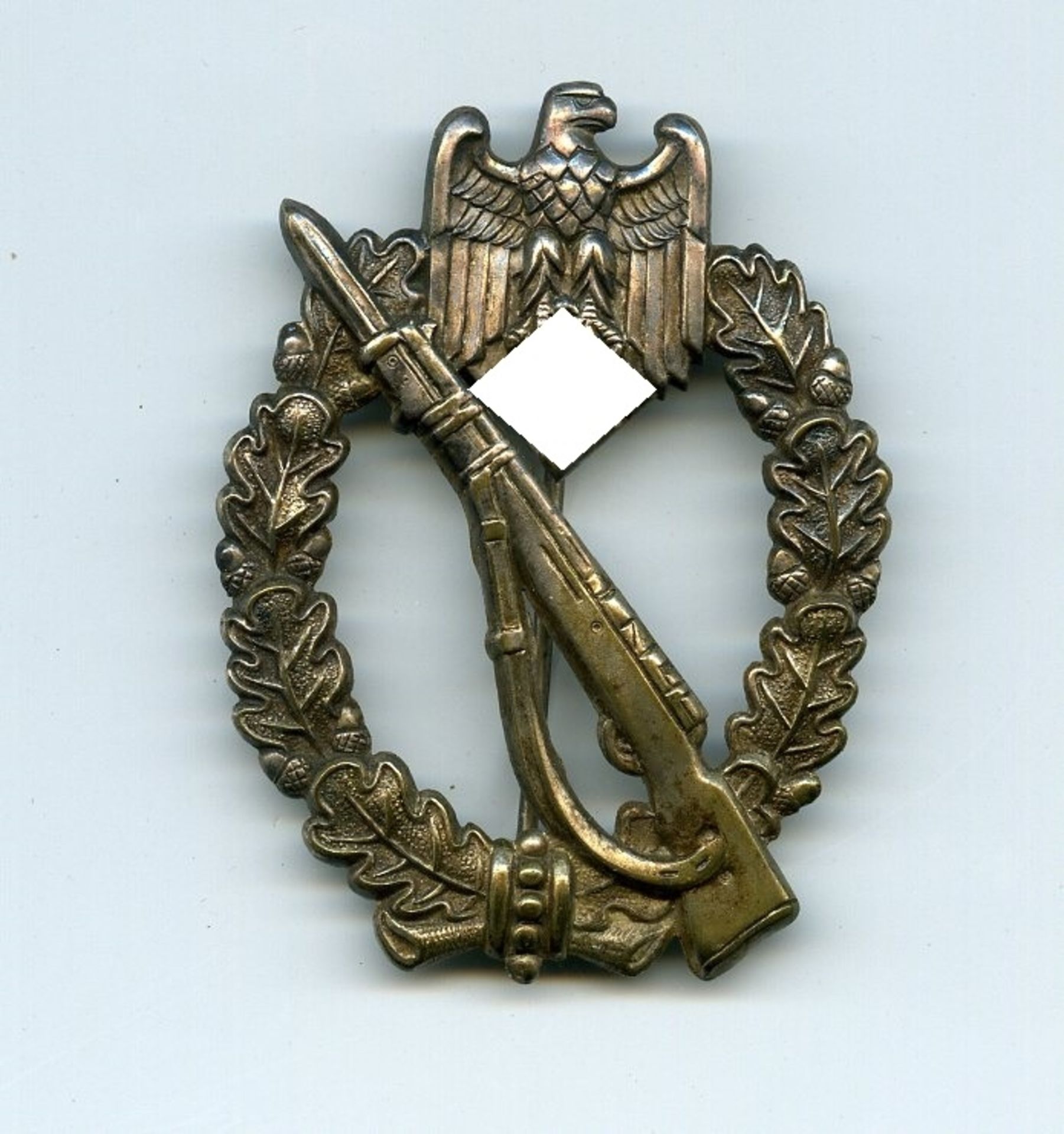 Infanterie Sturmabzeichen in Silber, Hersteller B.H.Mayer Pforzheim, Hohlprägung, Buntmetall,