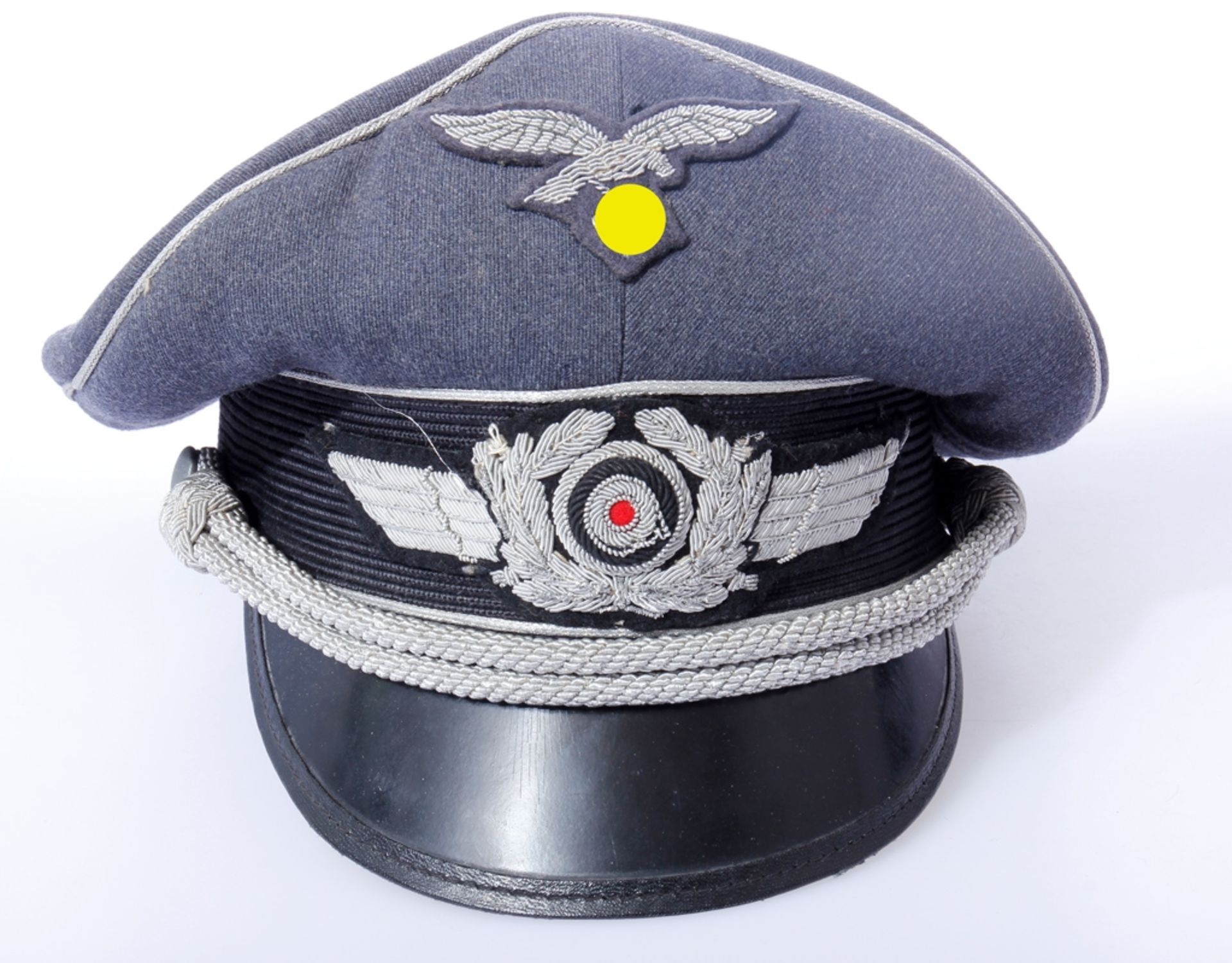 Luftwaffe Schirmmütze für Offiziere mit Adler, Schwinge und Sturmriemen, Verkaufsabteilung der