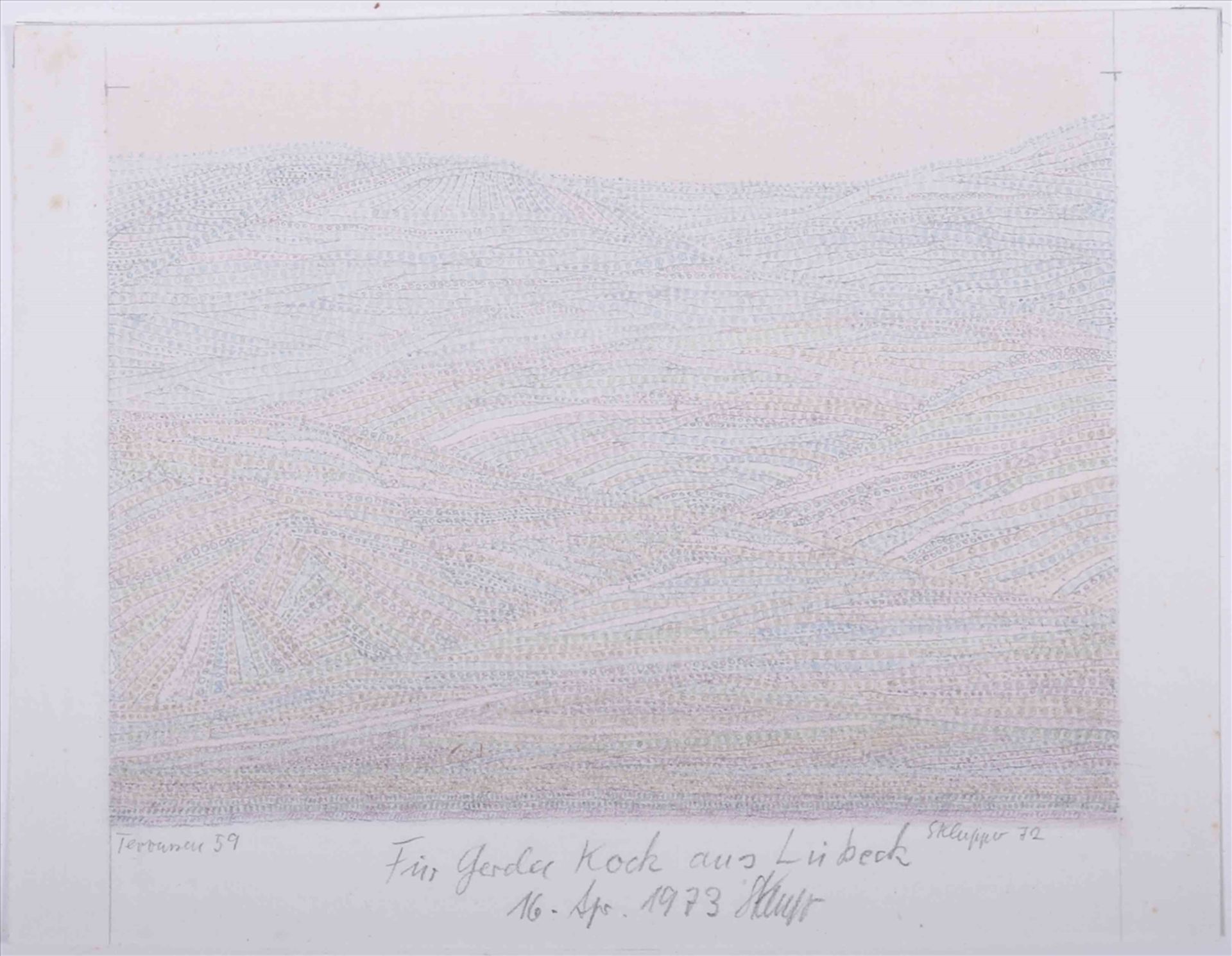 Siegfried Klapper (1918 Windhoek - 2012 St. Christol), Zeichnung, Buntstift/Papier, mit Bleistift - Bild 2 aus 2