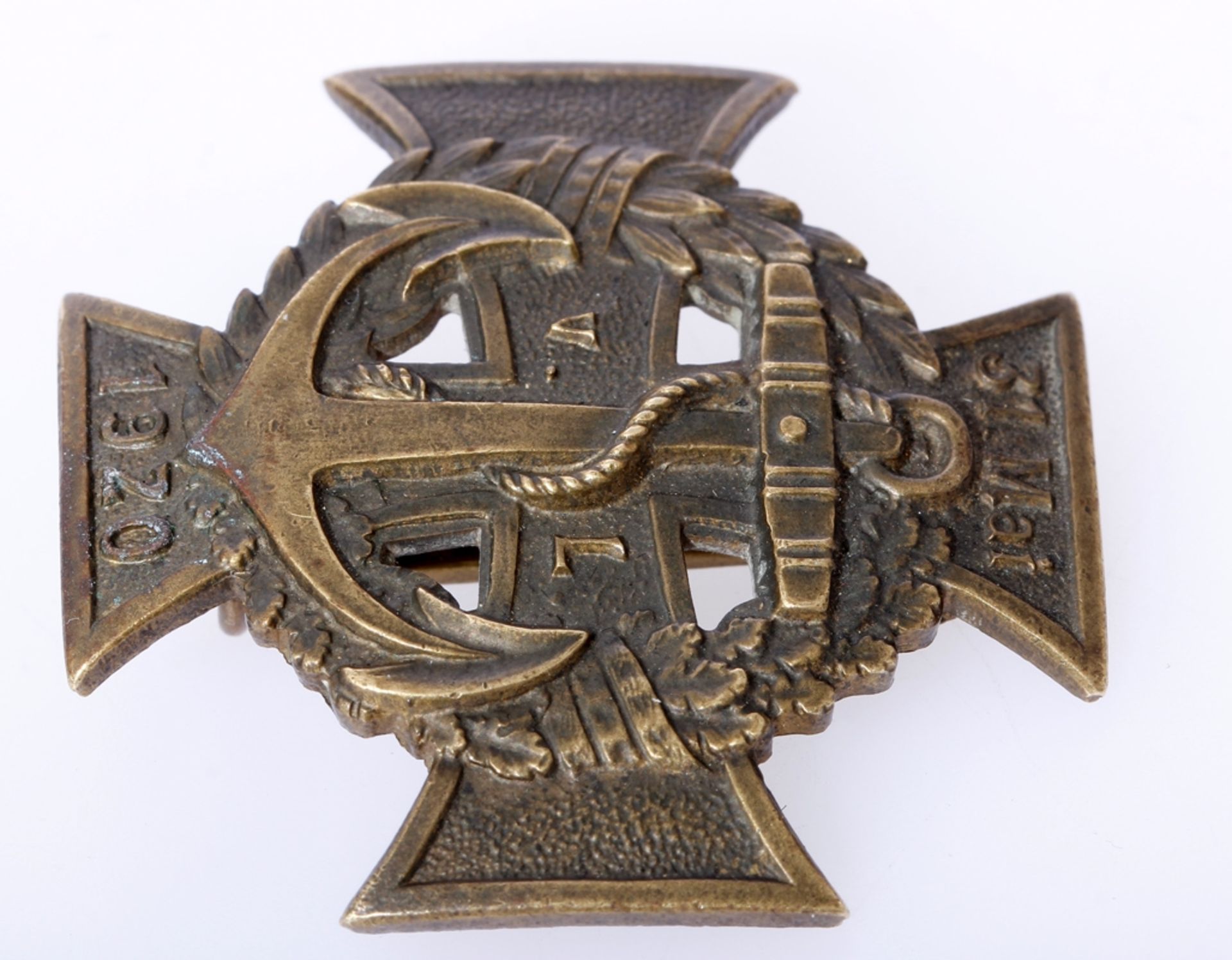 Freikorps von Loewenfeld Steckreuz 1. Klasse 1920, Bronze, Hersteller Paul Küst Berlin, guter - Bild 4 aus 4