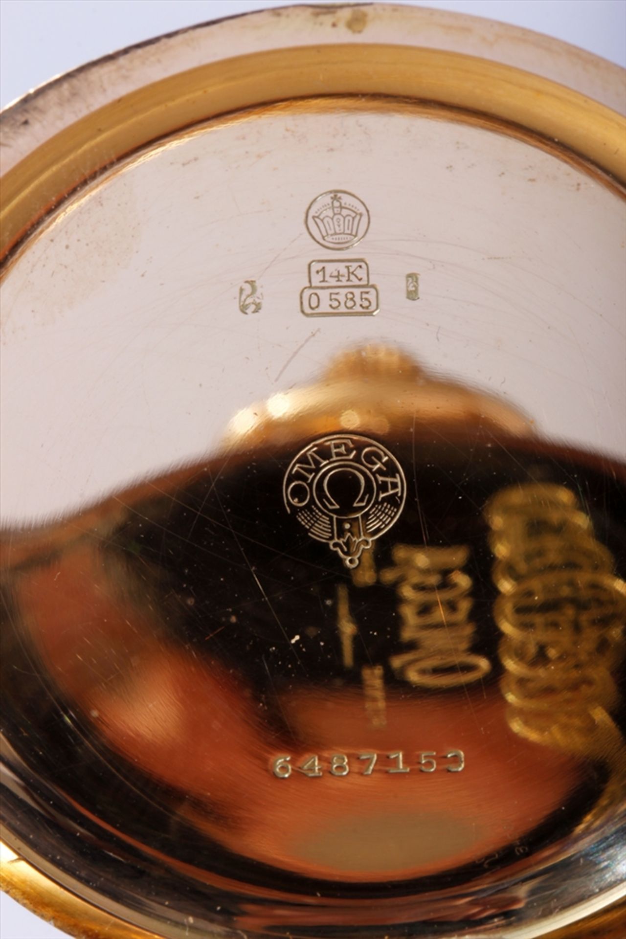 Savonette Omega, 585 Gold, 101,20 Gramm, 3 Deckel Gold, Werknummer aus 1923, Kaliber 18 SPB, - Bild 8 aus 12