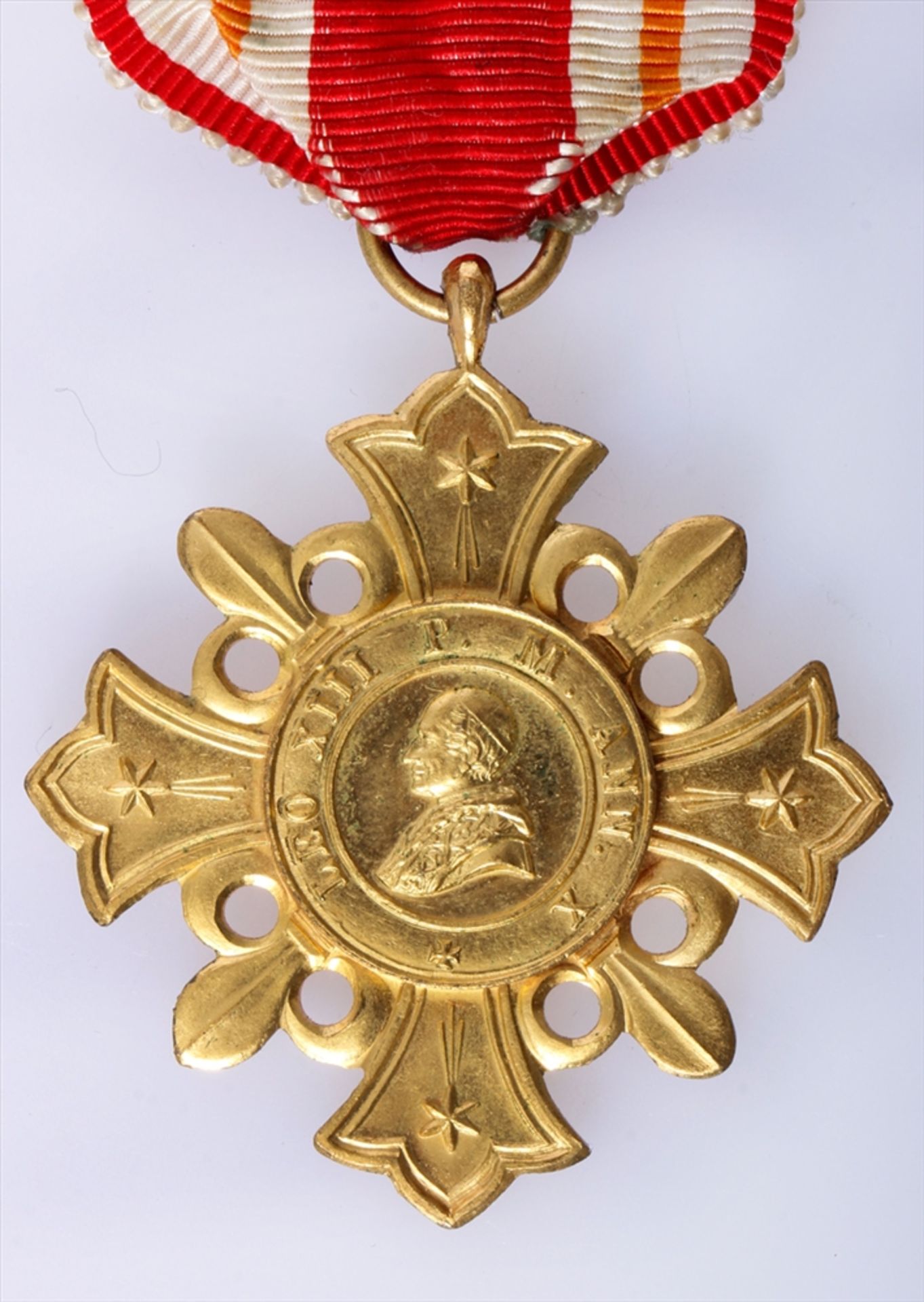 Ehrenkreuz Vatikan, Papst Leo XIII von 1888, am Bande, guter Zustand - Bild 2 aus 3