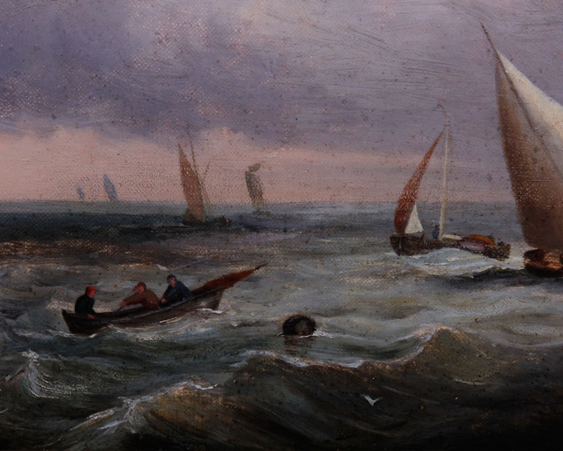 Wohl Thomas Bush Hardy (1842 in Sheffield -1897, Maida Vale), Fischerboote auf aufgerautem Wasser, - Image 2 of 5