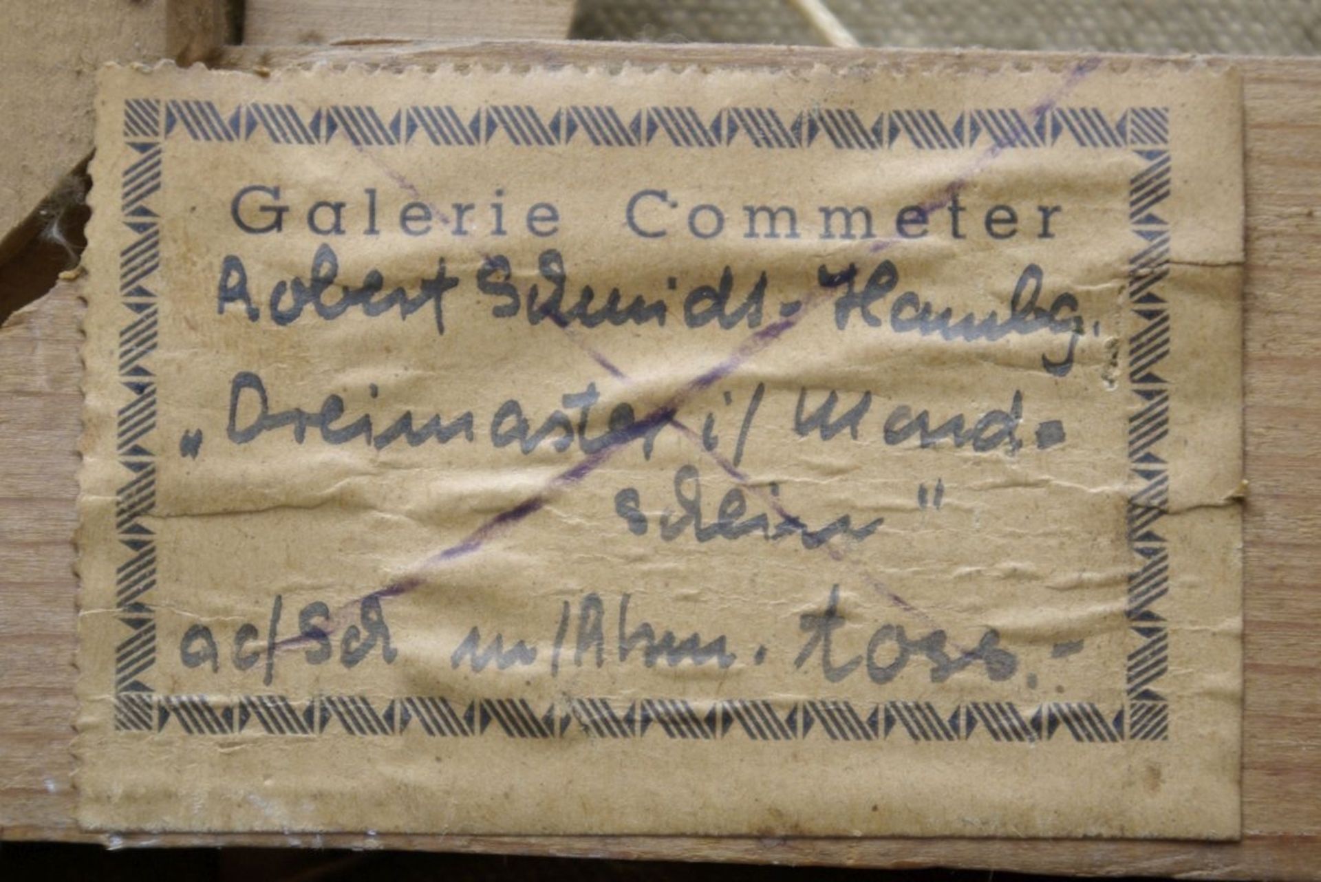 Robert Schmidt-Hamburg (1885 in Berlin - 1963 in Laboe), Dreimaster bei Mondschein, Öl auf - Image 6 of 7