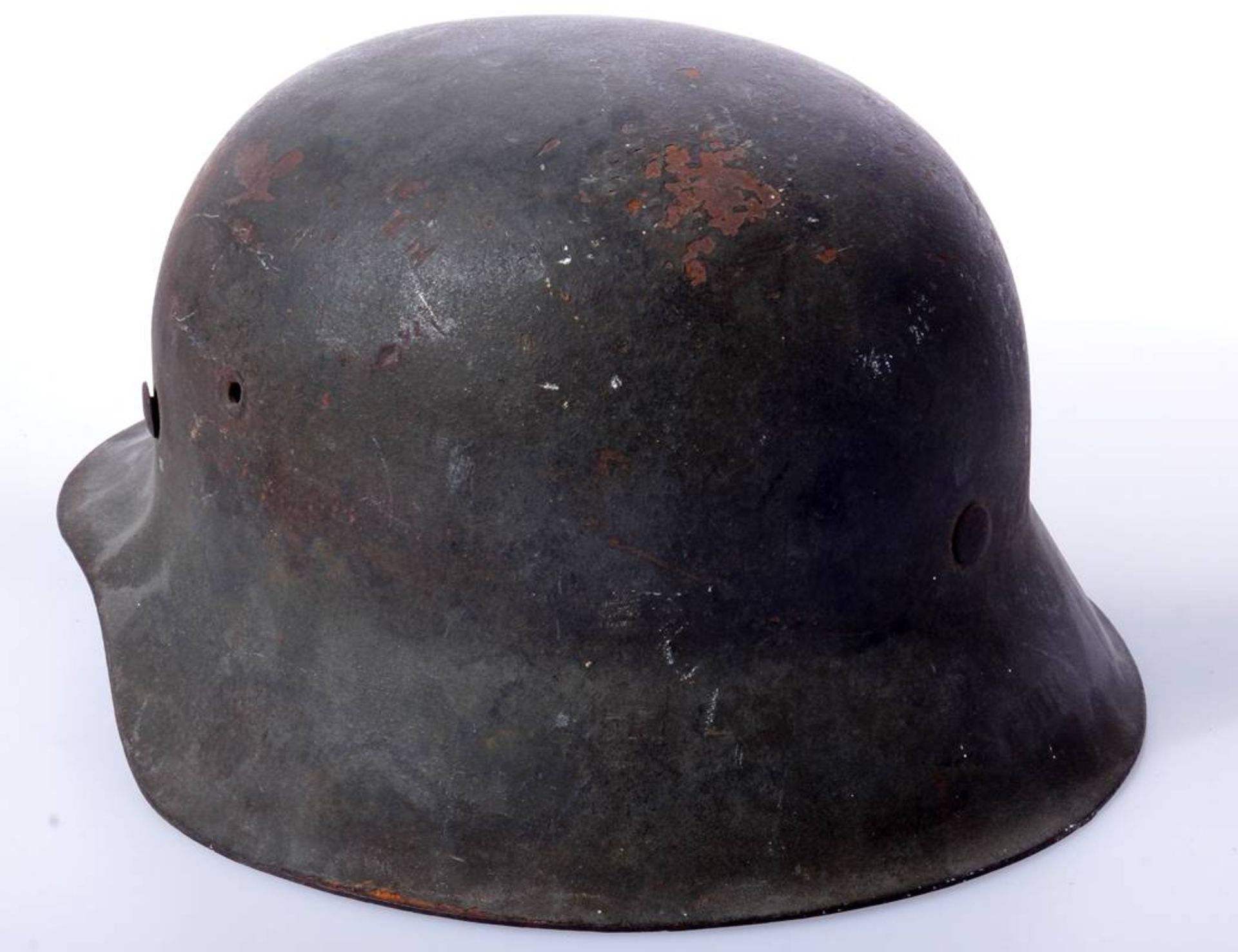 Stahlhelm der Wehrmacht RautarnWehrmacht Stahlhelm in Apfelgrün in Rautarn ohne Hoheitsabzeichen. - Image 4 of 7