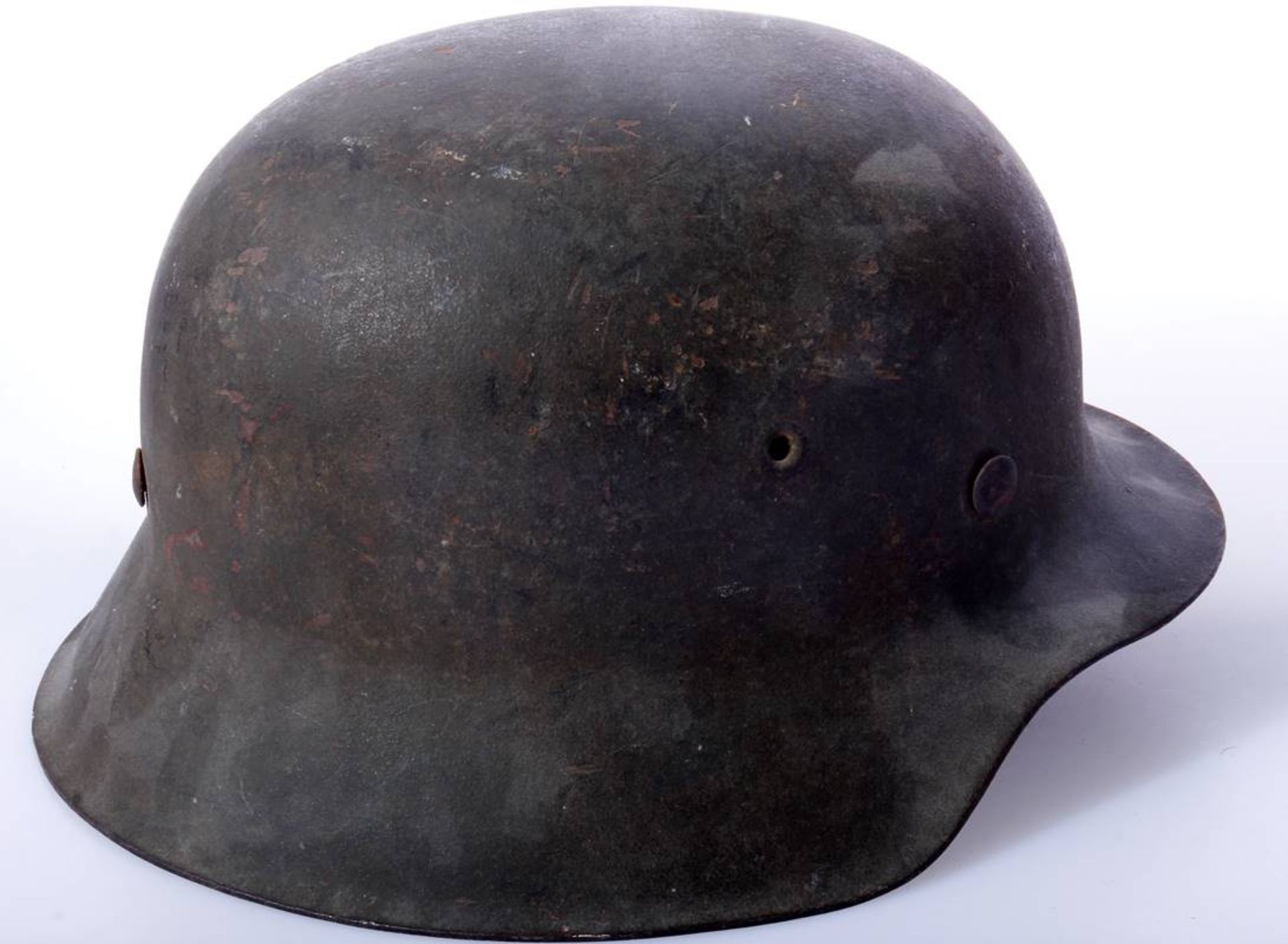 Stahlhelm der Wehrmacht RautarnWehrmacht Stahlhelm in Apfelgrün in Rautarn ohne Hoheitsabzeichen. - Image 3 of 7