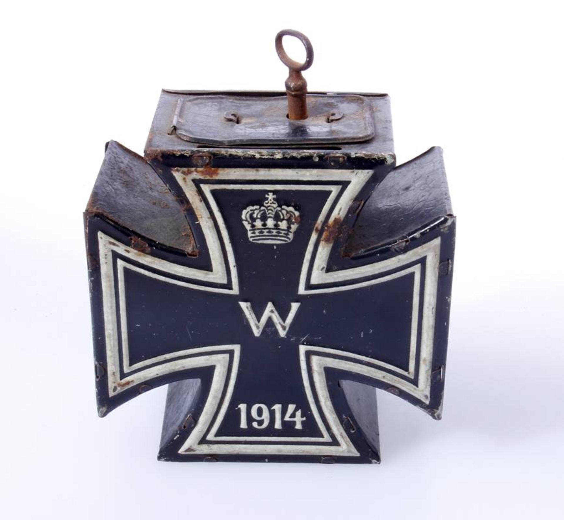 Spardose Eisernes Kreuz 2. Klasse 1914Großes Kreuz in der Form des Eisernen Kreuze 1914. Spardose