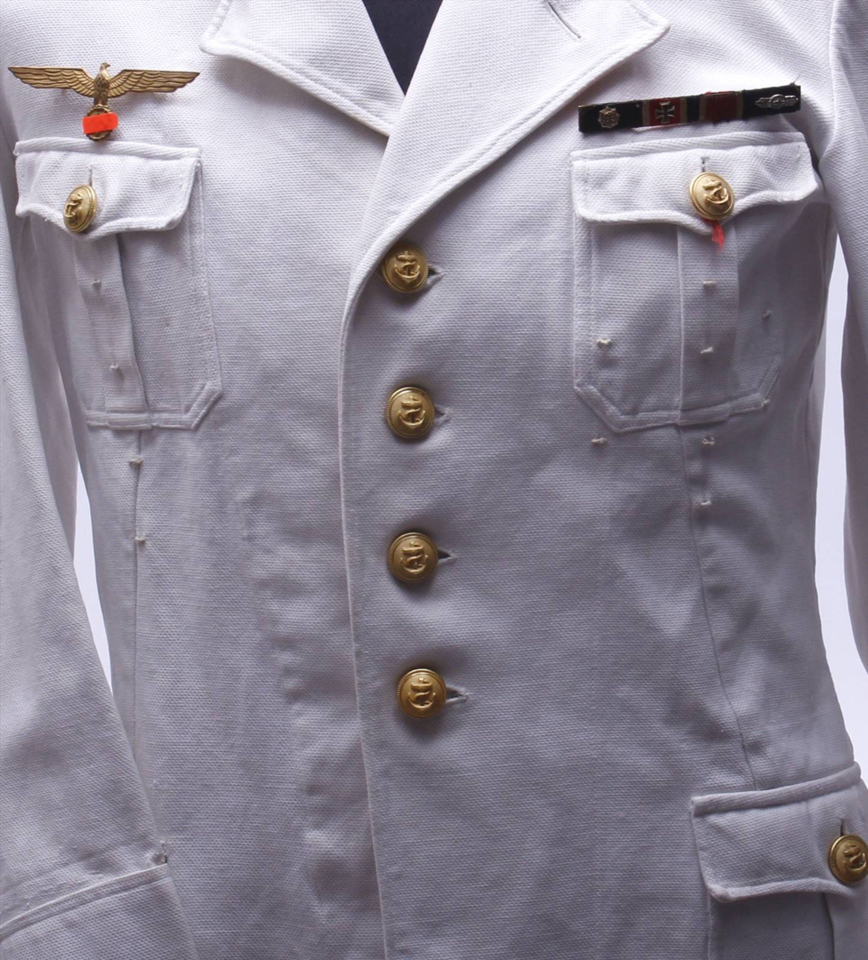 Kriegsmarine Sommerjacke OffizierWeiße Sommerjacke für einen Offizier der Kriegsmarine. - Bild 2 aus 11