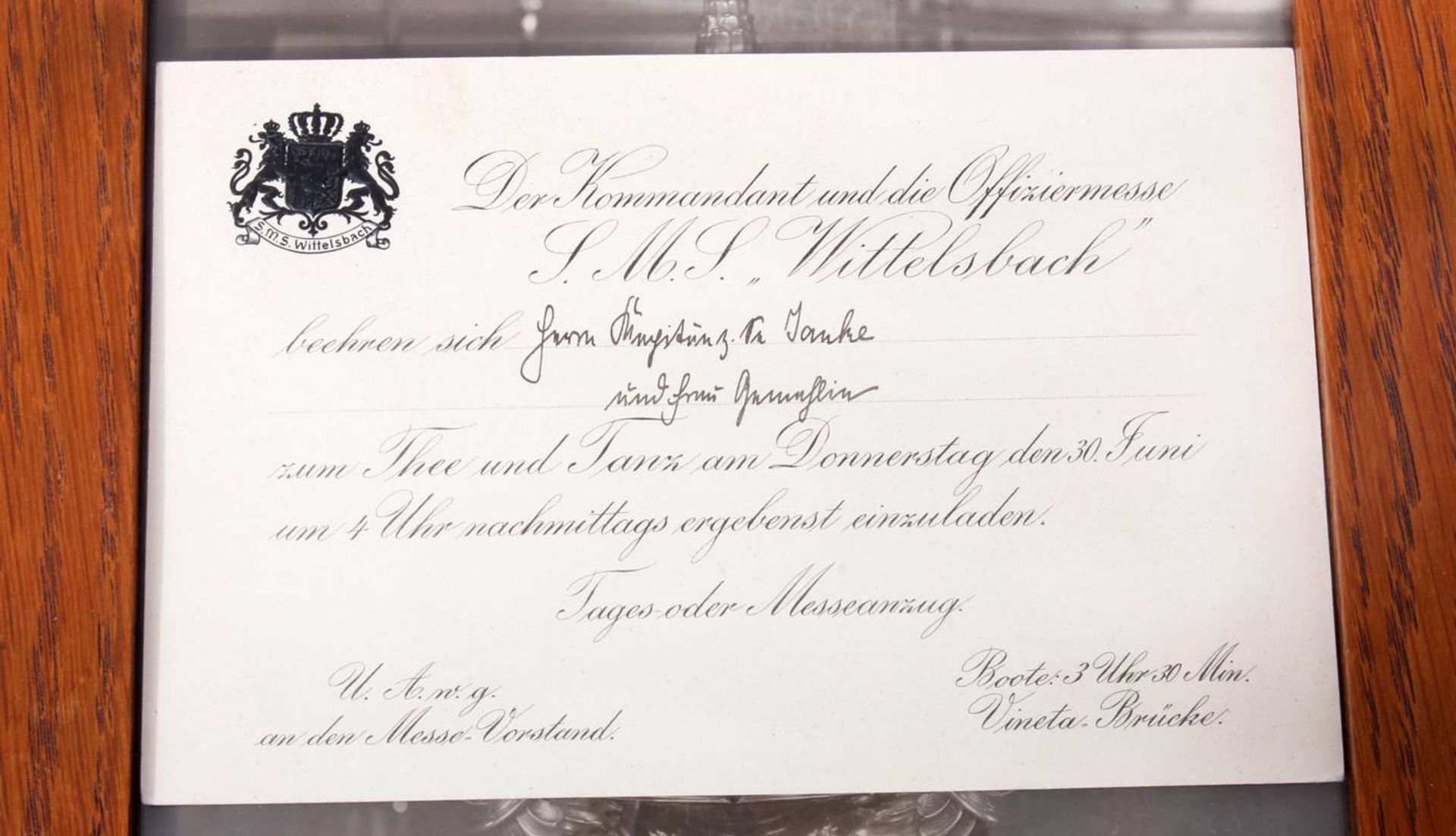 Schießpreis Zähringen MarineBilderrahmen mit dem Foto des 1905 verliehenen kaiserlichen - Bild 7 aus 8