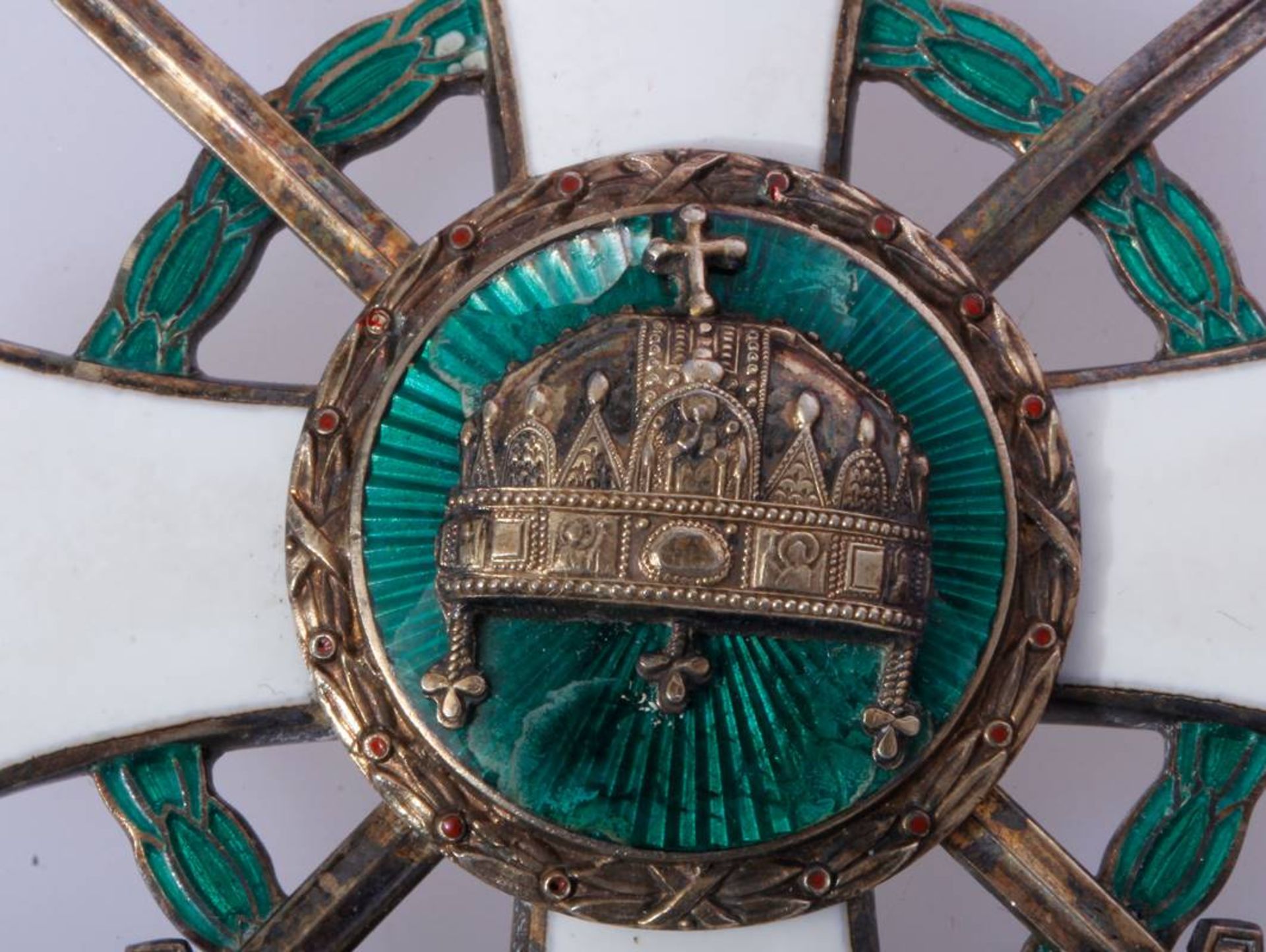 Kommandeurkreuz - Orden der heiligen Ungarischen KroneKreuz mehrteilig mit aufgelegten Schwertern - Bild 5 aus 5