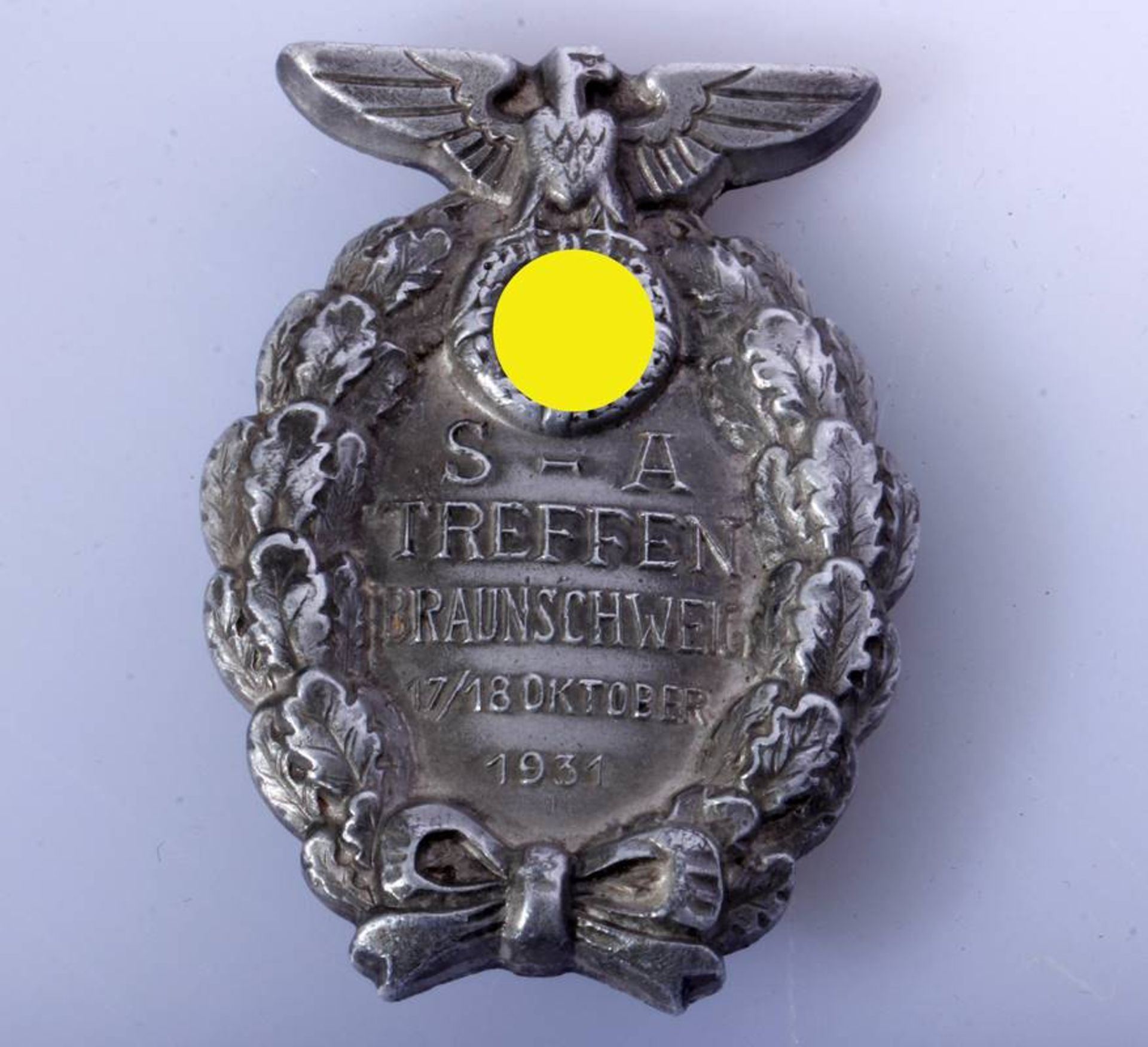 SA Treffen Brauschweig17. und 18. Oktober 1931. Abzeichen aus Aluminium.