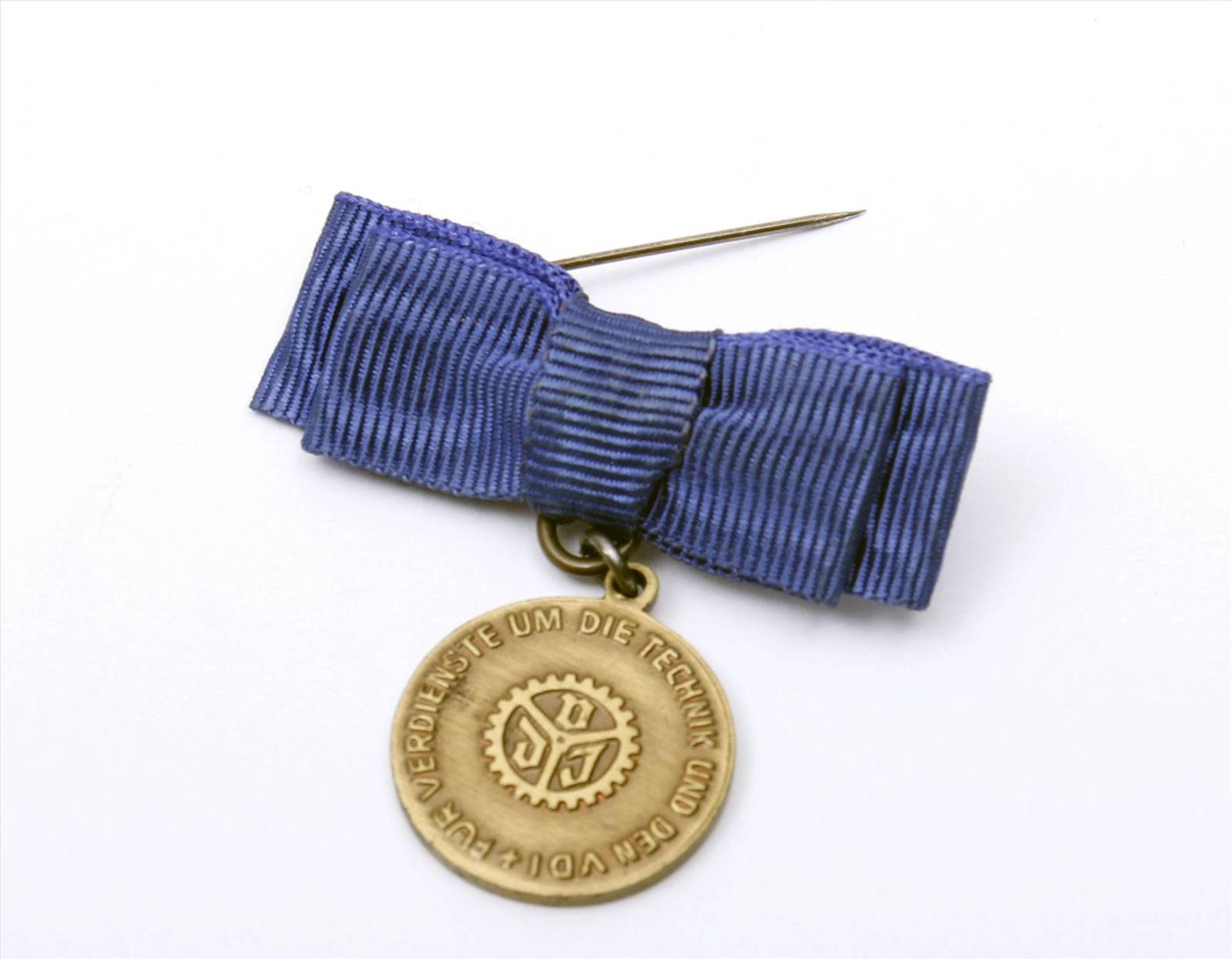 Medaille "Für Verdienste um die Technik"Abzeichen mit Miniatur im Etui. Medaille Durchmesser 90 - Bild 6 aus 7