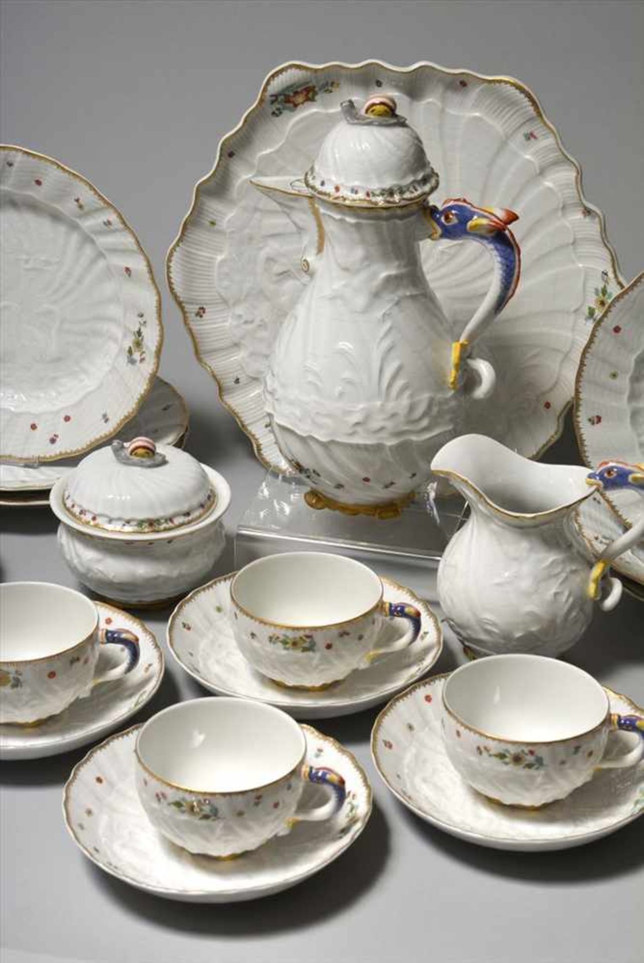 Kaffeeservice für 6 PersonenEntwurf Johann Joachim Kaendler um 1740 für Meissen im Auftrag - Bild 2 aus 4