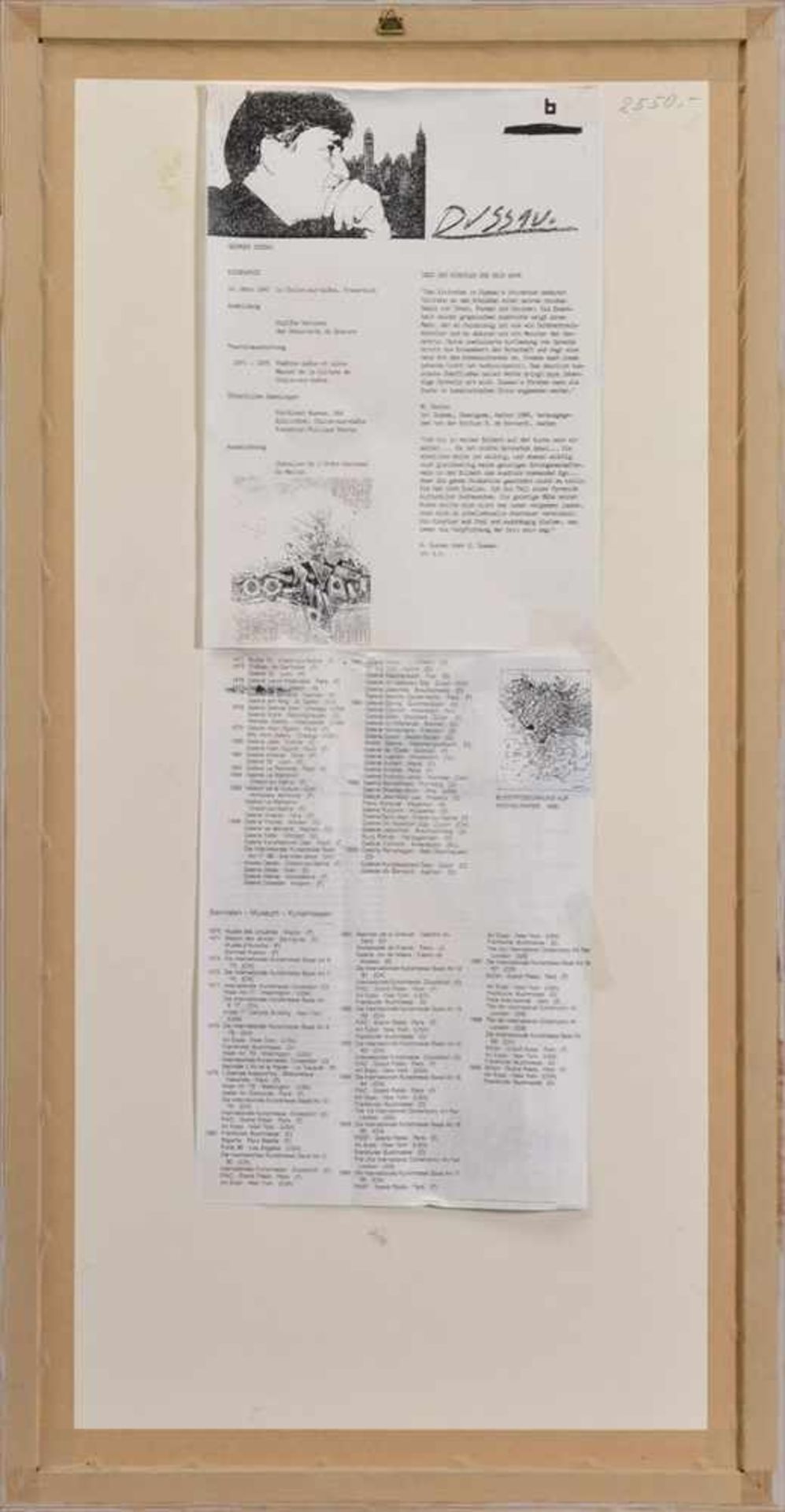 Georges Dussau (1947 in Chalon-sur-Saone), Abstraktion im Hochformat, 1994, Mischtechnik auf Papier, - Image 4 of 4