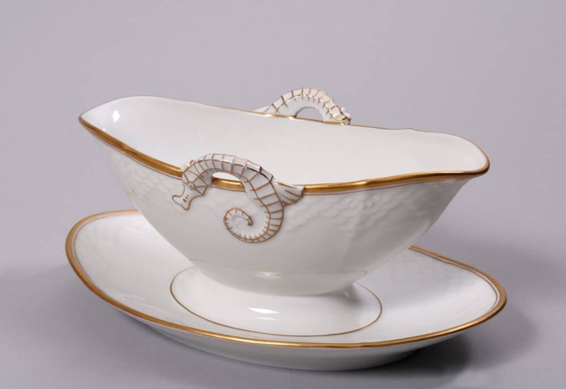 Dinner-serviceBing&Gröndahl, Denmark, 20th C, pattern "Elegance", sehorse-handles, 42 pcs, L ( - Bild 8 aus 11