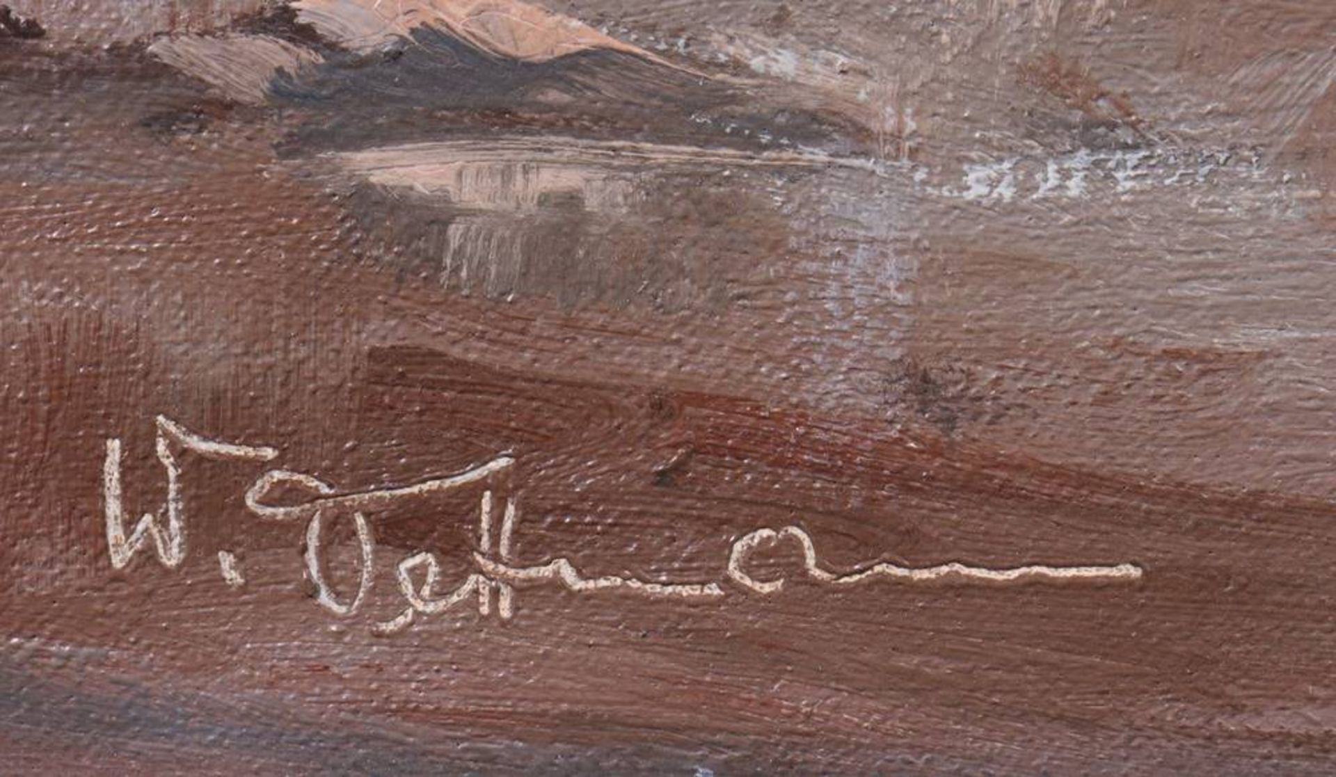 Walter Dettmann (1914, Kolberg - 1984, Berlin), seascape, oil on canvas, signed bottom left "W. - Bild 2 aus 3