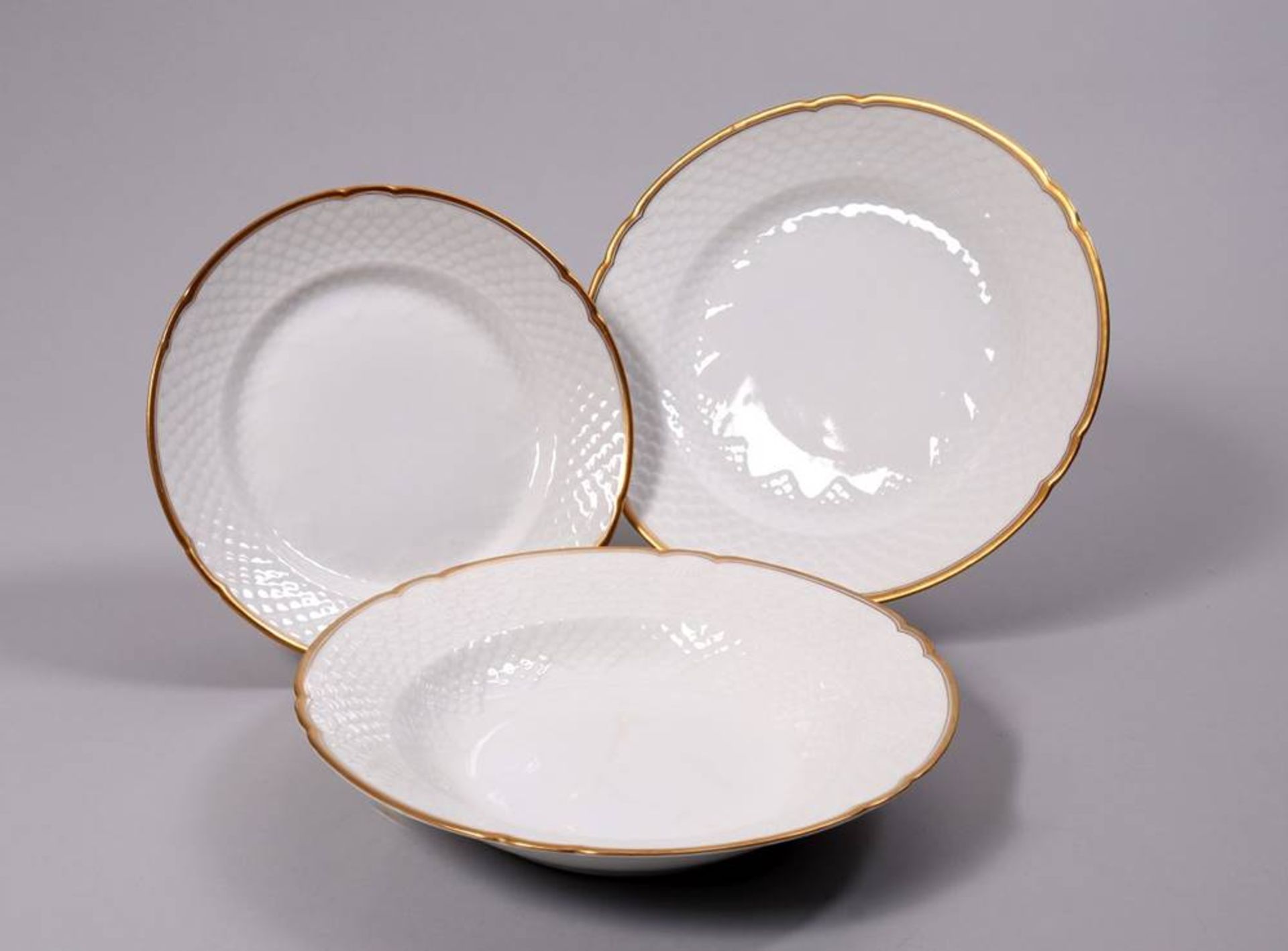 Dinner-serviceBing&Gröndahl, Denmark, 20th C, pattern "Elegance", sehorse-handles, 42 pcs, L ( - Bild 5 aus 11