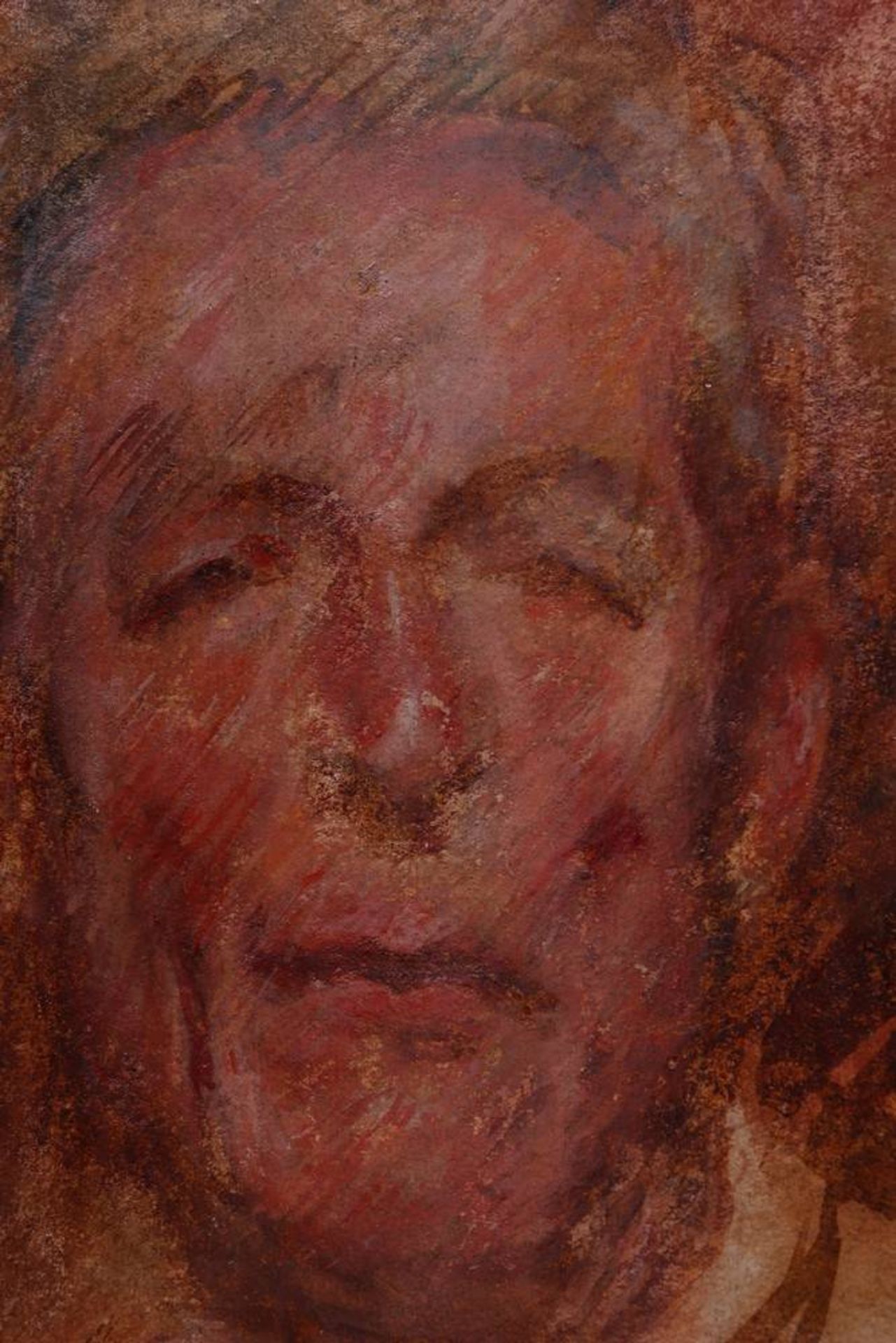 Hugo Ernst Schnegg(1876-1950, Hamburger Maler), oil on cardboard, "Nocturno" (self portrait), signed - Bild 3 aus 7